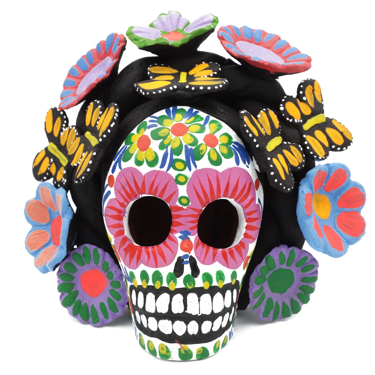 Garden Capula Clay Sugar Skull with Crown