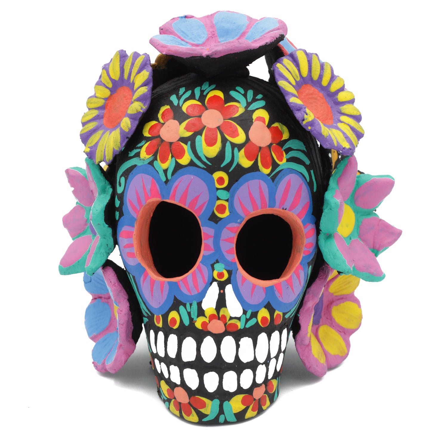 Garden Capula Clay Sugar Skull with Crown