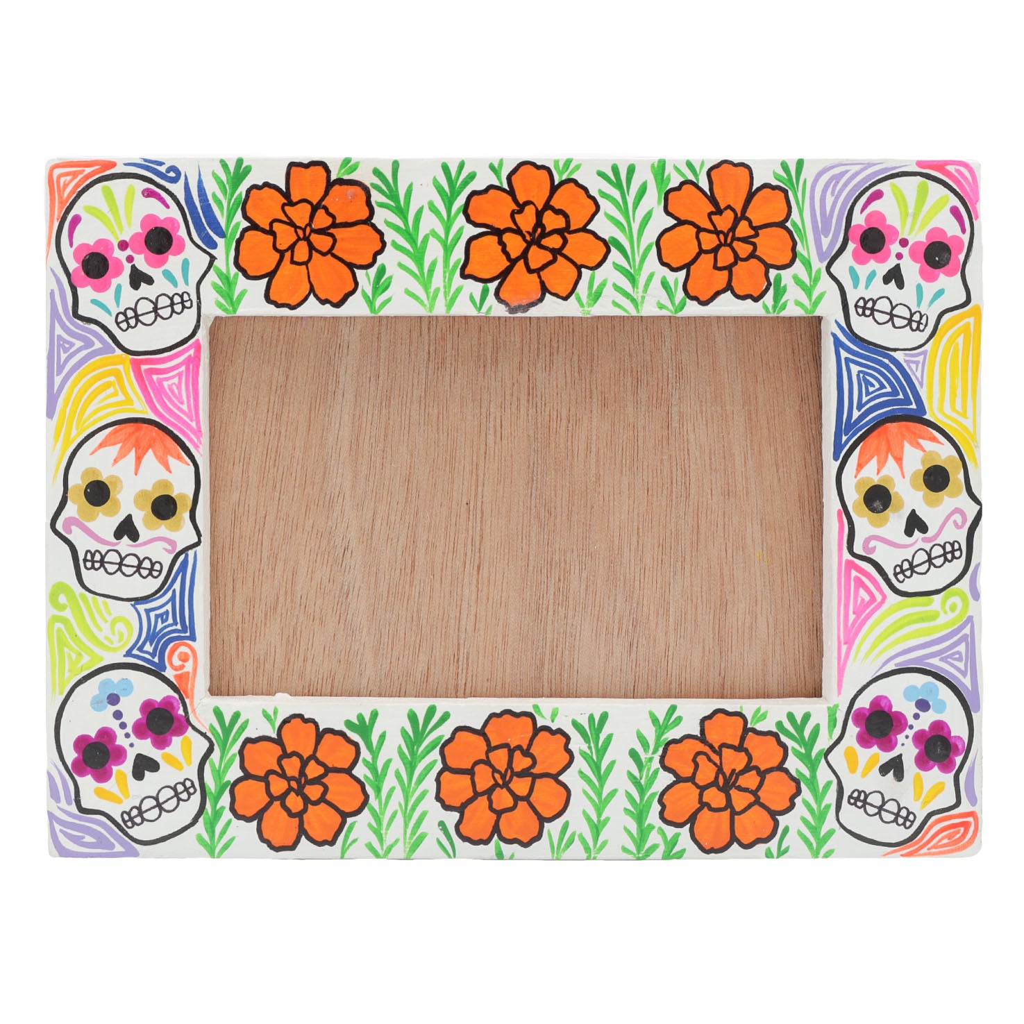 Muertos Hand-Painted Photo Frame