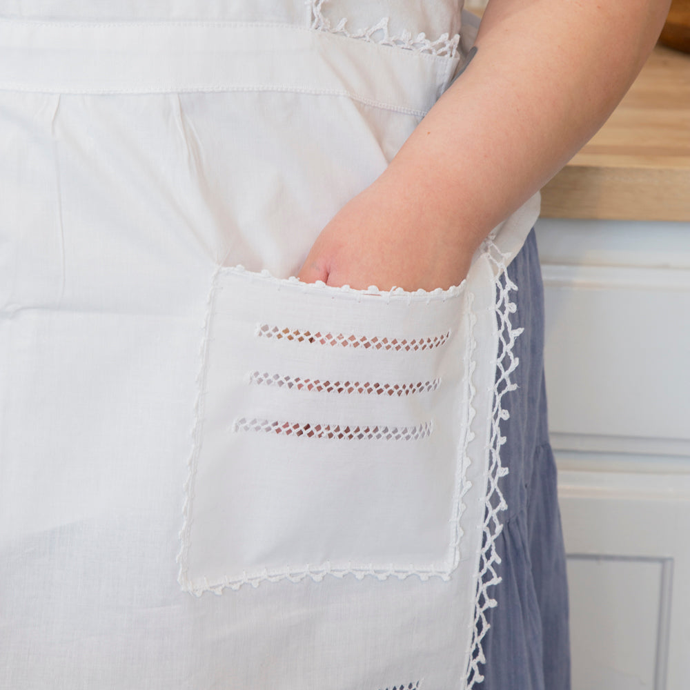 Deshilado Cotton Apron