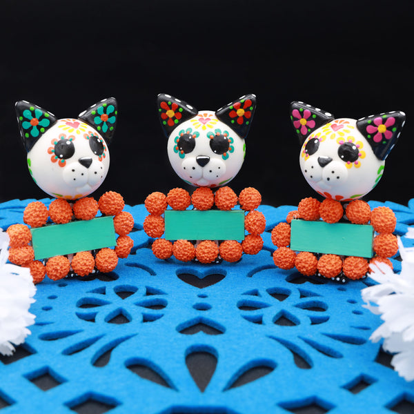 Day of the Dead Cold Porcelain Place Card Cat