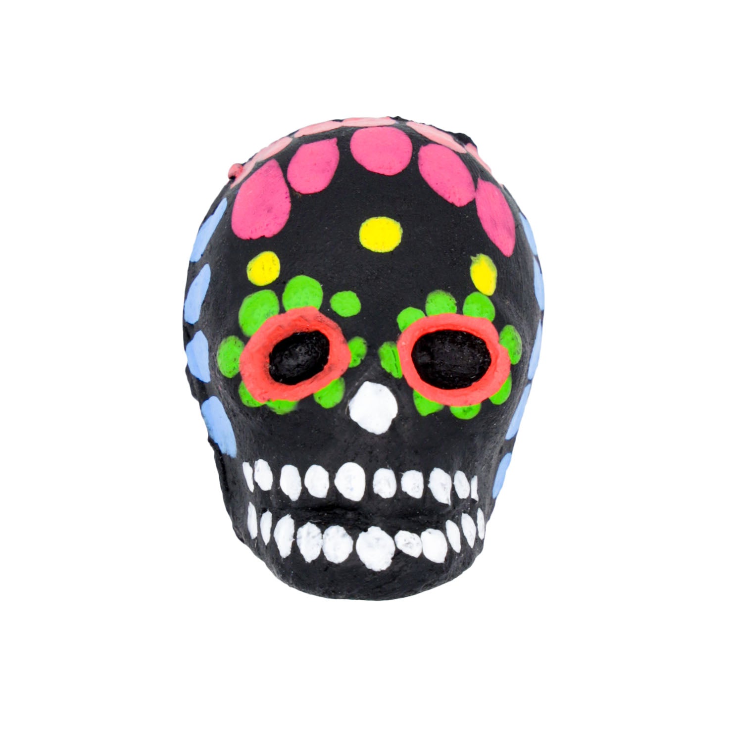 Mini Clay Black Sugar Skull Magnet