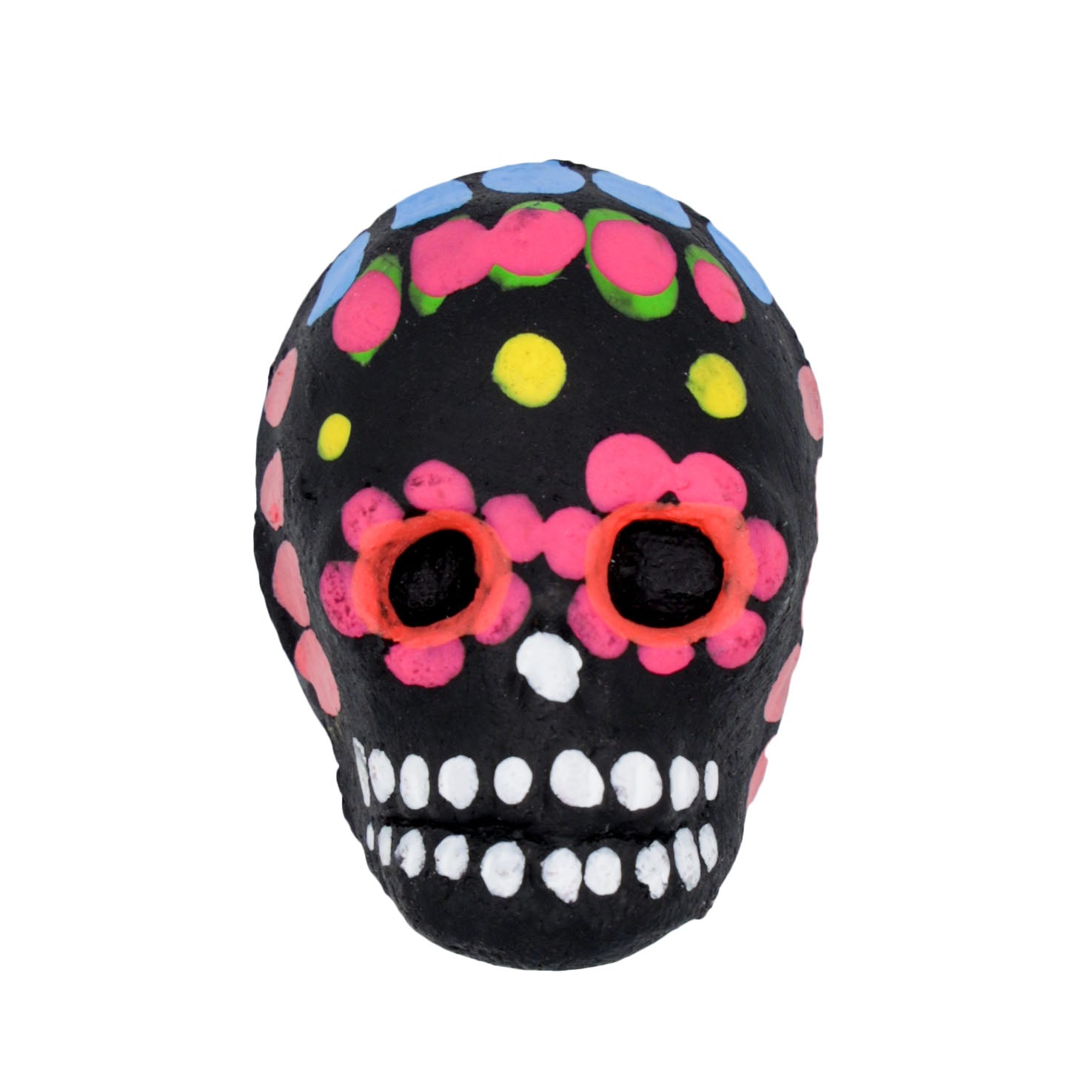 Mini Clay Black Sugar Skull Magnet