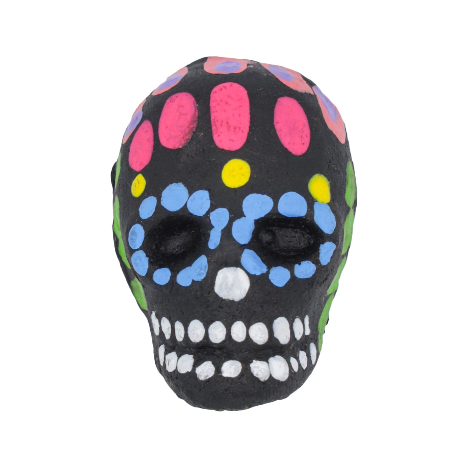 Mini Clay Black Sugar Skull Magnet