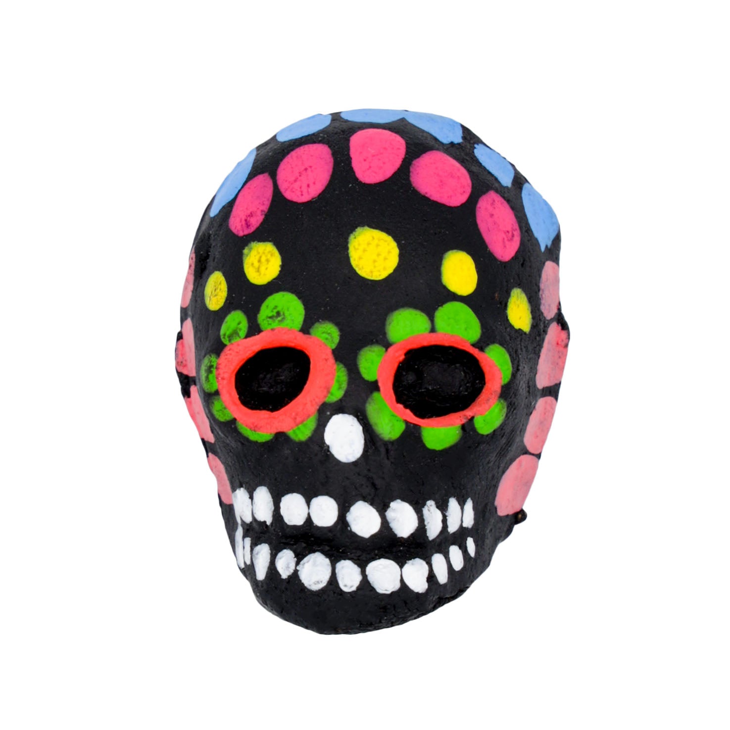 Mini Clay Black Sugar Skull Magnet