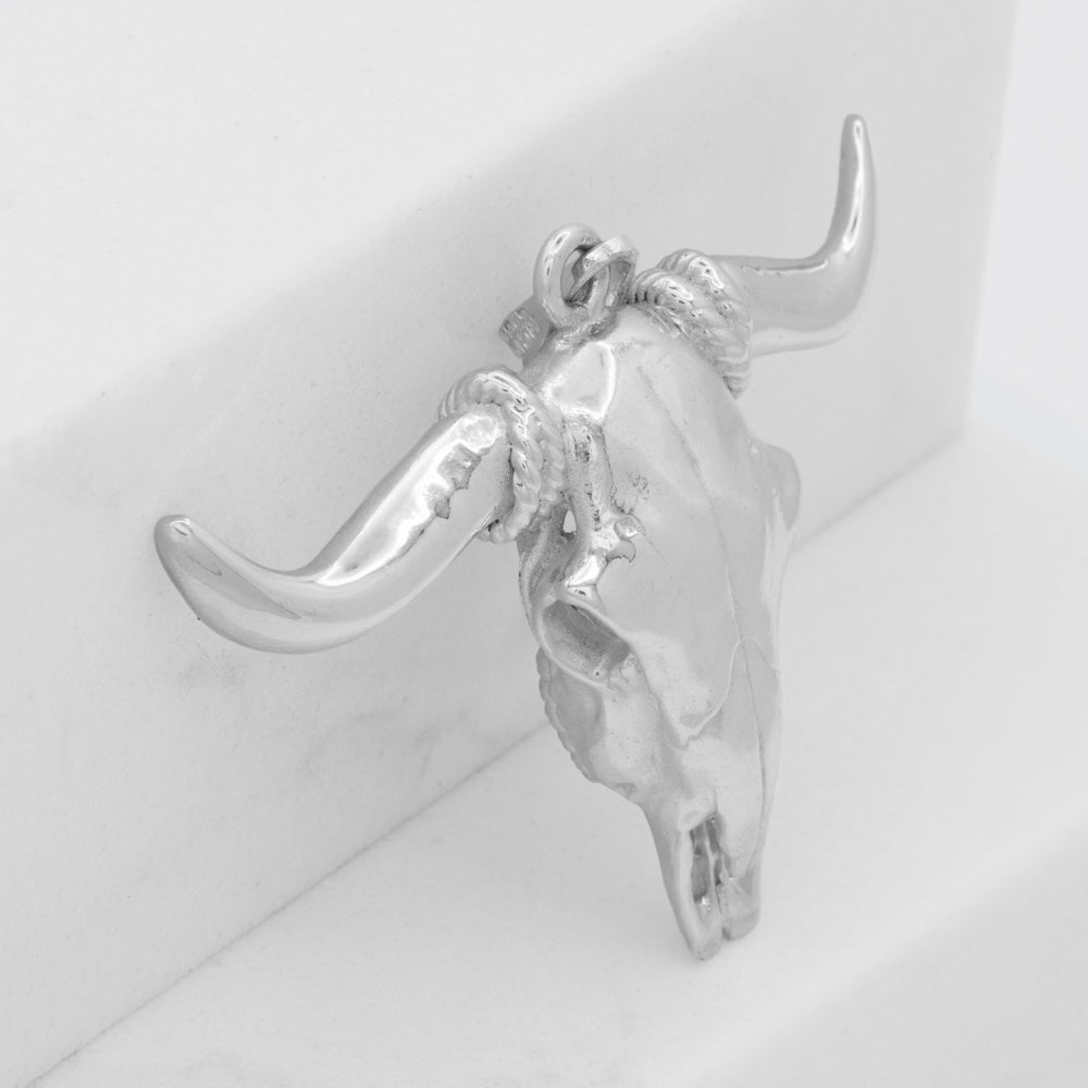 Sterling Silver Cabeza de Toro Pendant