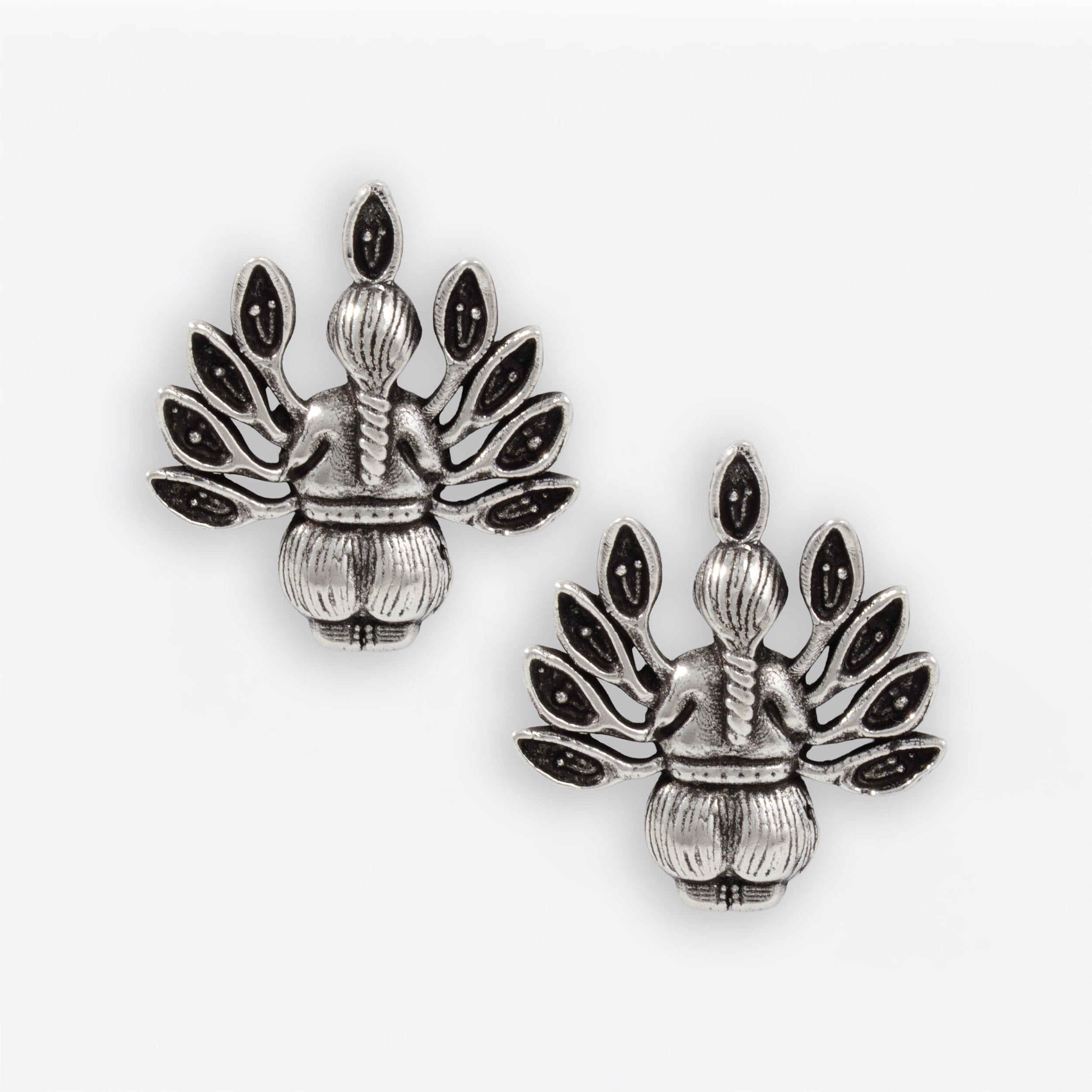 Sterling Silver Woman with Calla Lilies Earrings