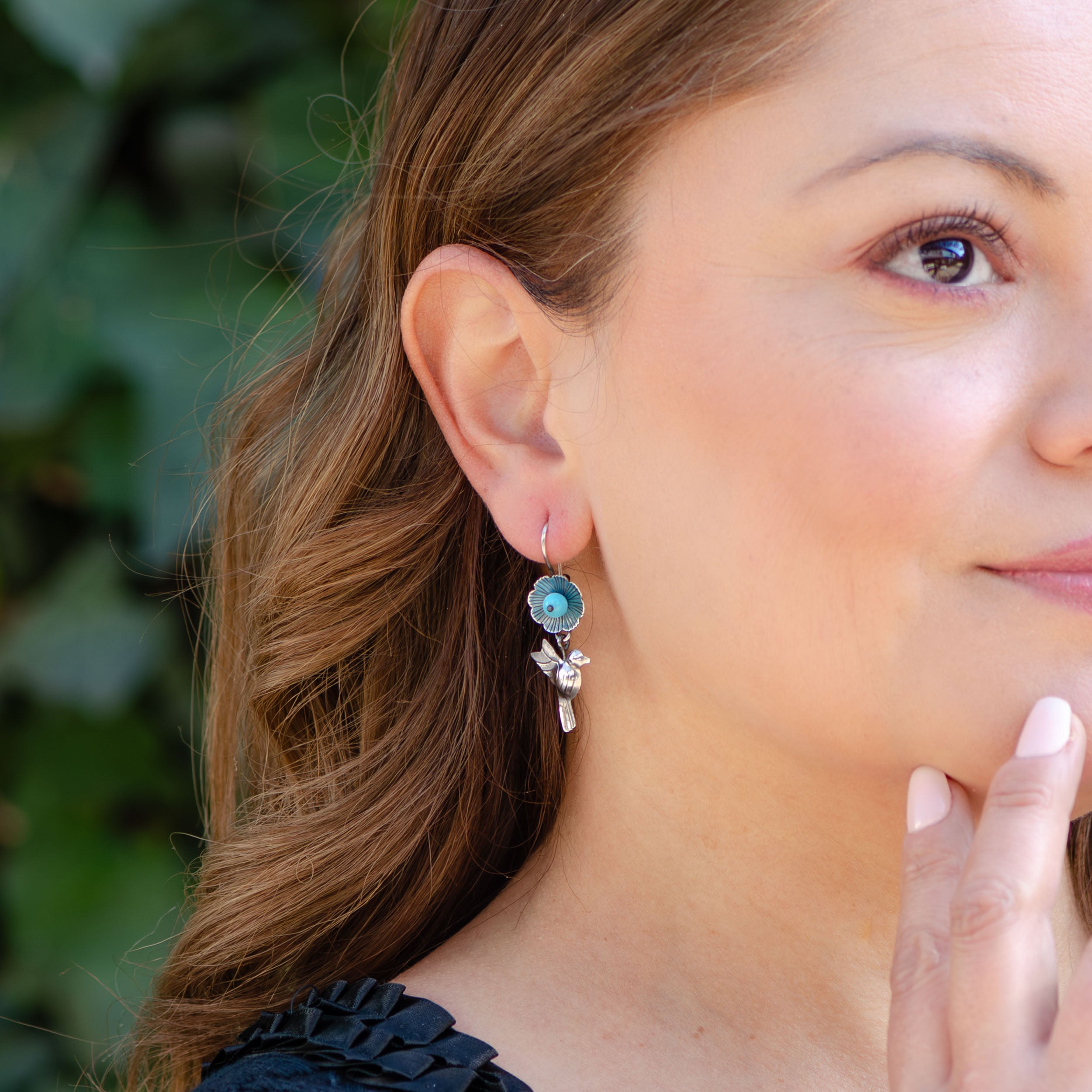 Sterling Silver Xochitl Love Mazahua Earrings