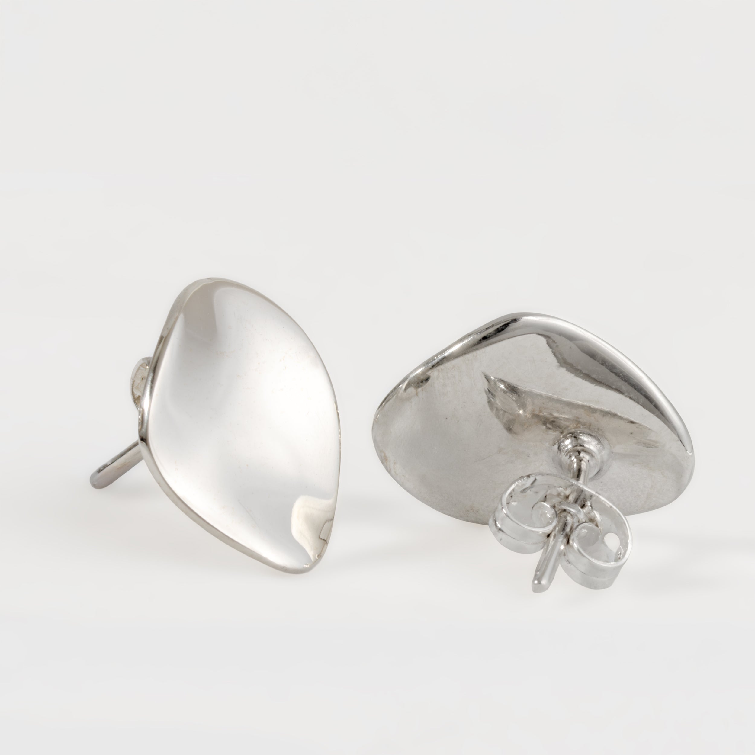 Sterling Silver Polished Oval Earrings