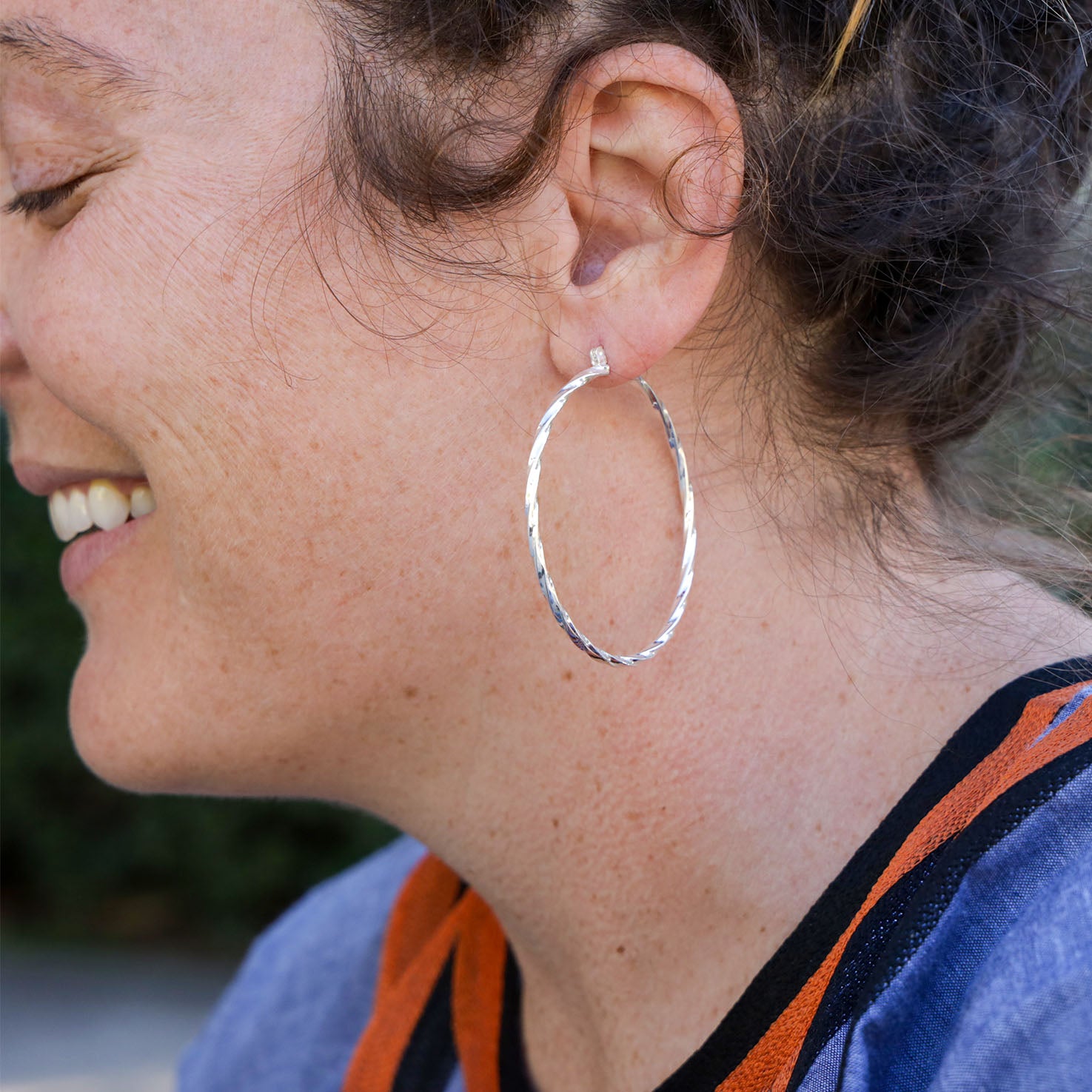 Sterling Silver hoop buying earrings