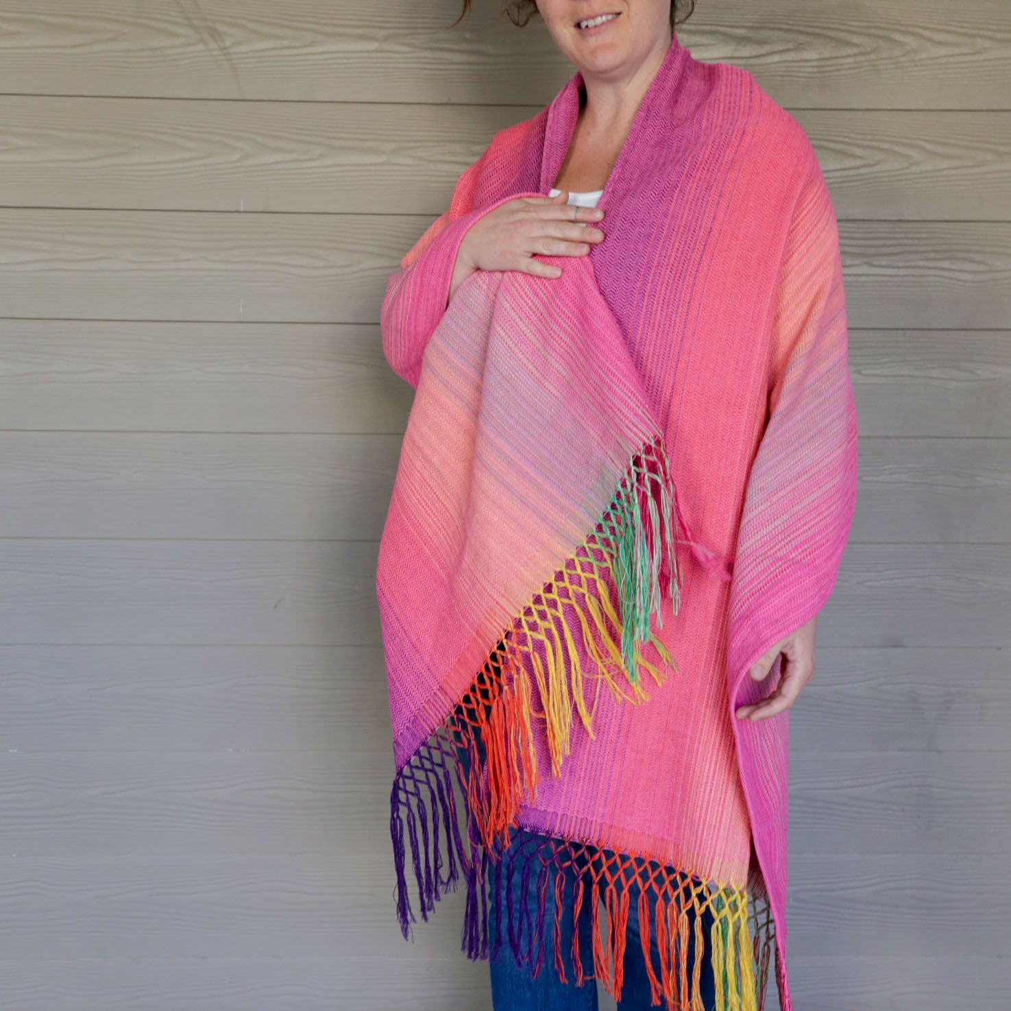Ombre Multicolored Rebozo, or Shawl