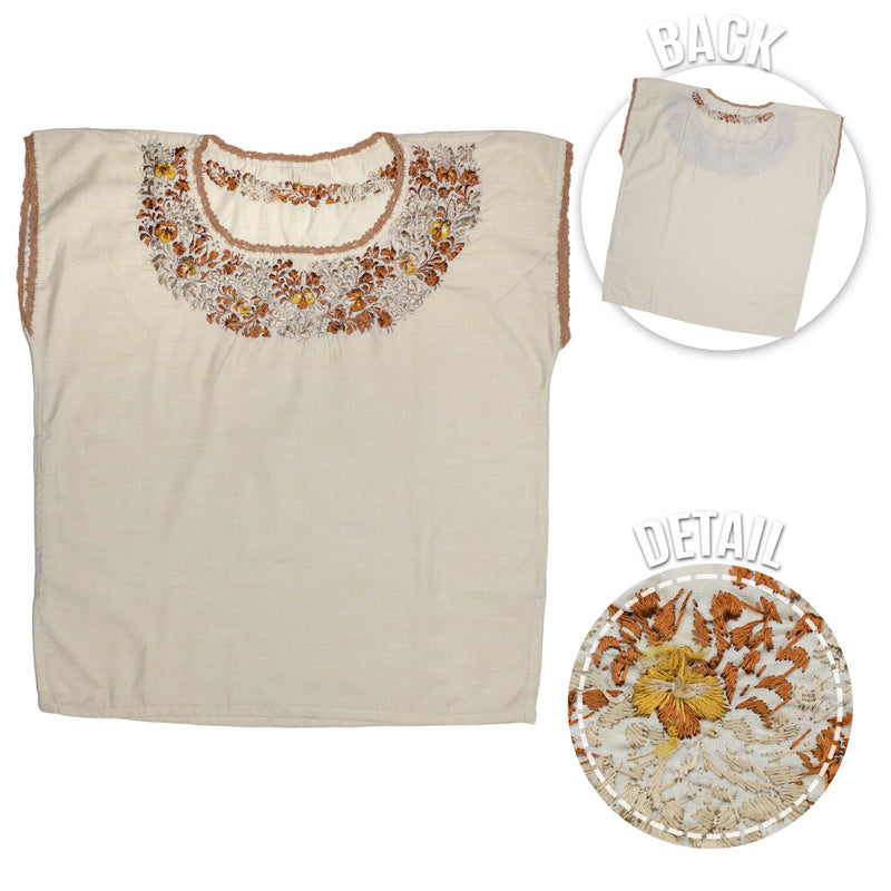 Andrea Hand-Embroidered Huipil Blouse