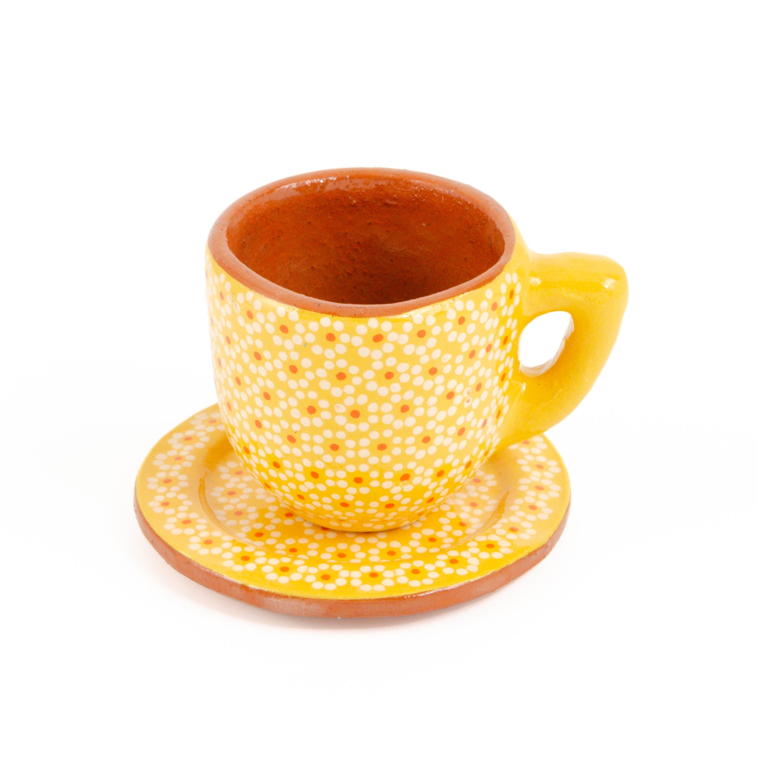 Capula Hand-Painted Espresso Cup with Saucer