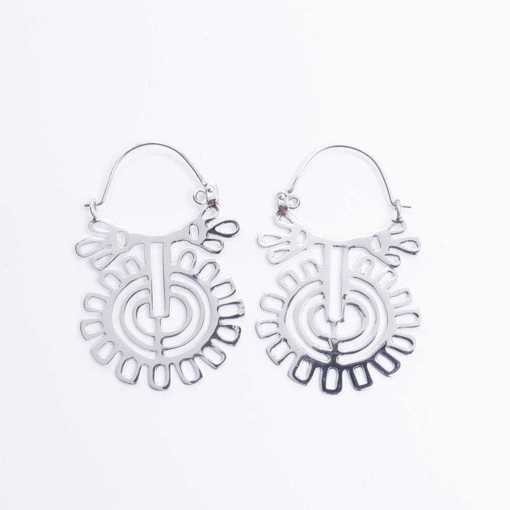 Sterling Silver Maya Sol Earrings