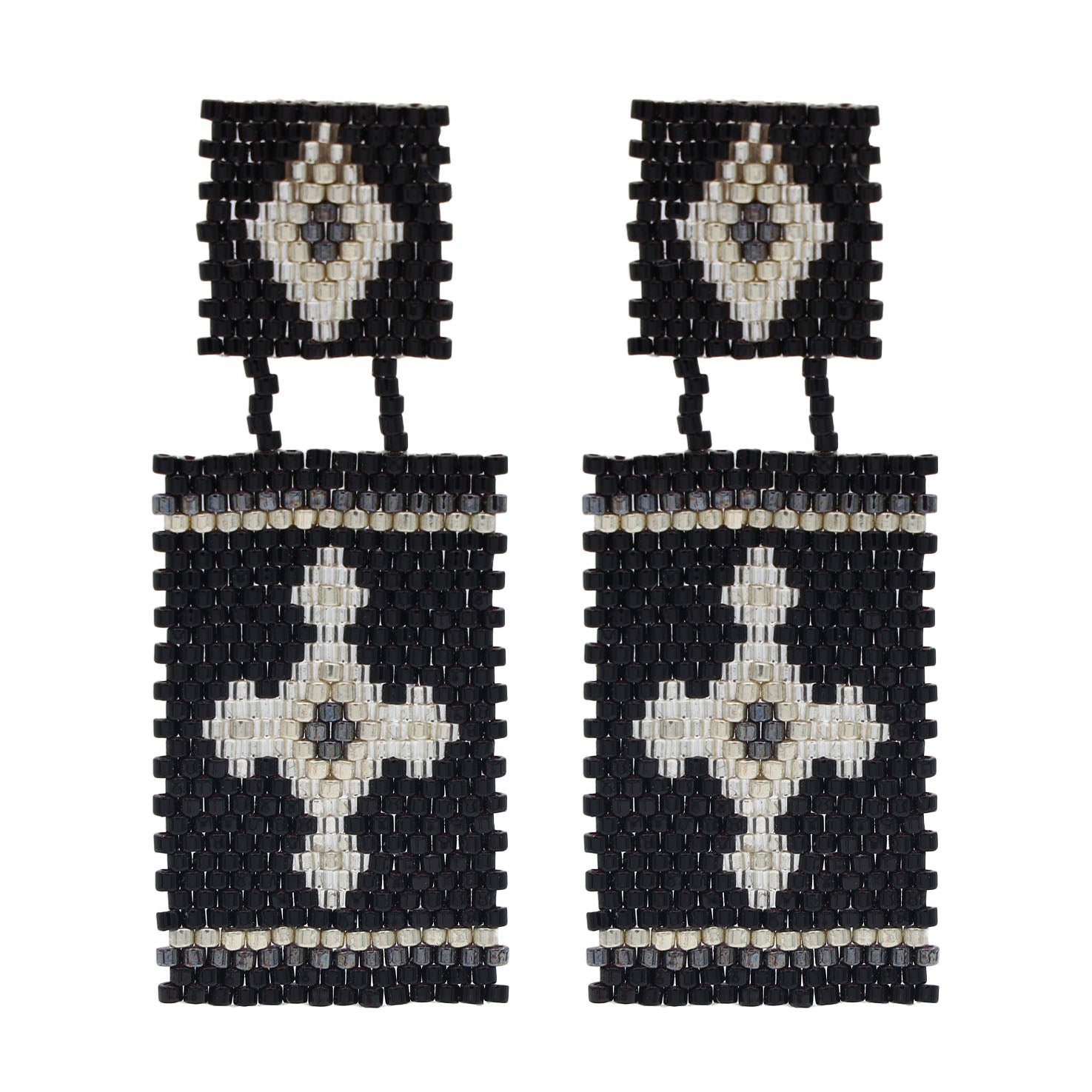 Viyeríca Wixárika Beaded Square Earrings