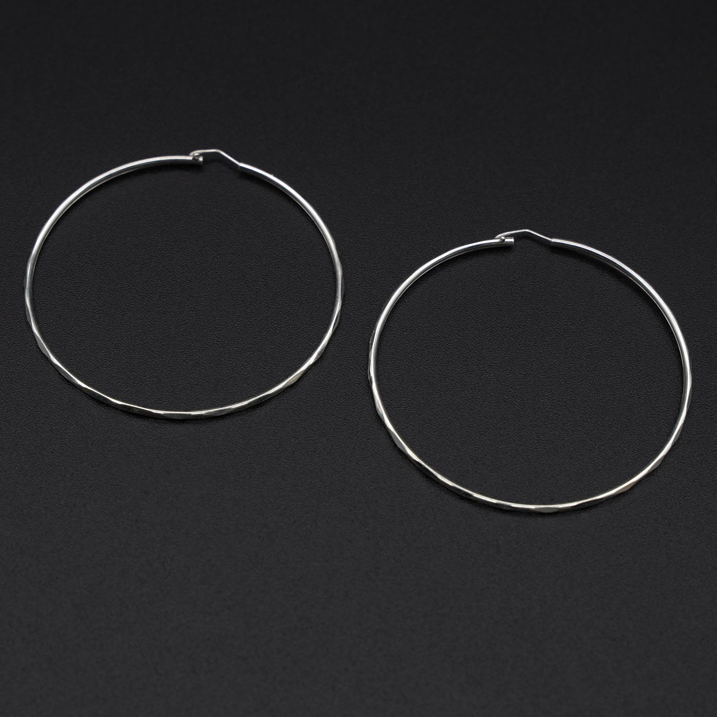 Sterling Silver Large 2.5" Hoop Earrings