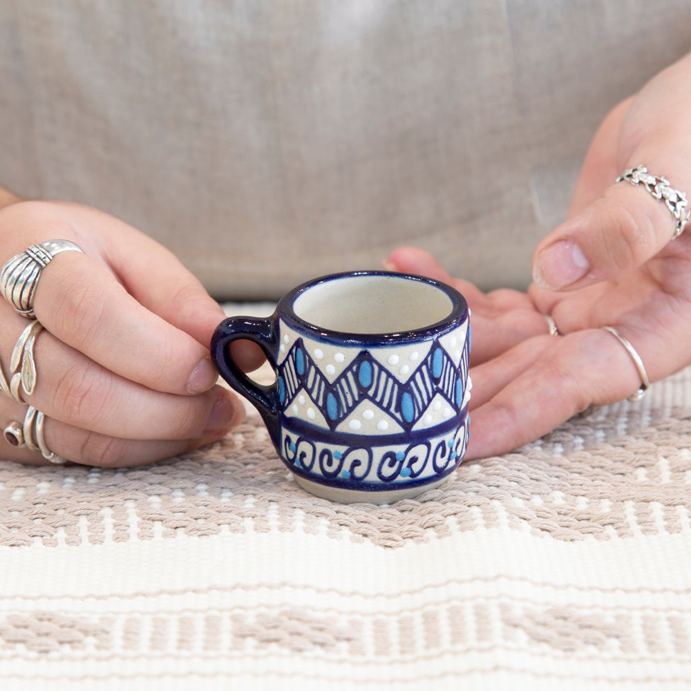 Coyoacán Hand-Painted Ceramic Espresso Mug