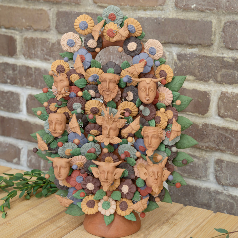 Mascáras Tree of Life Barro Pigmentado Clay Sculpture