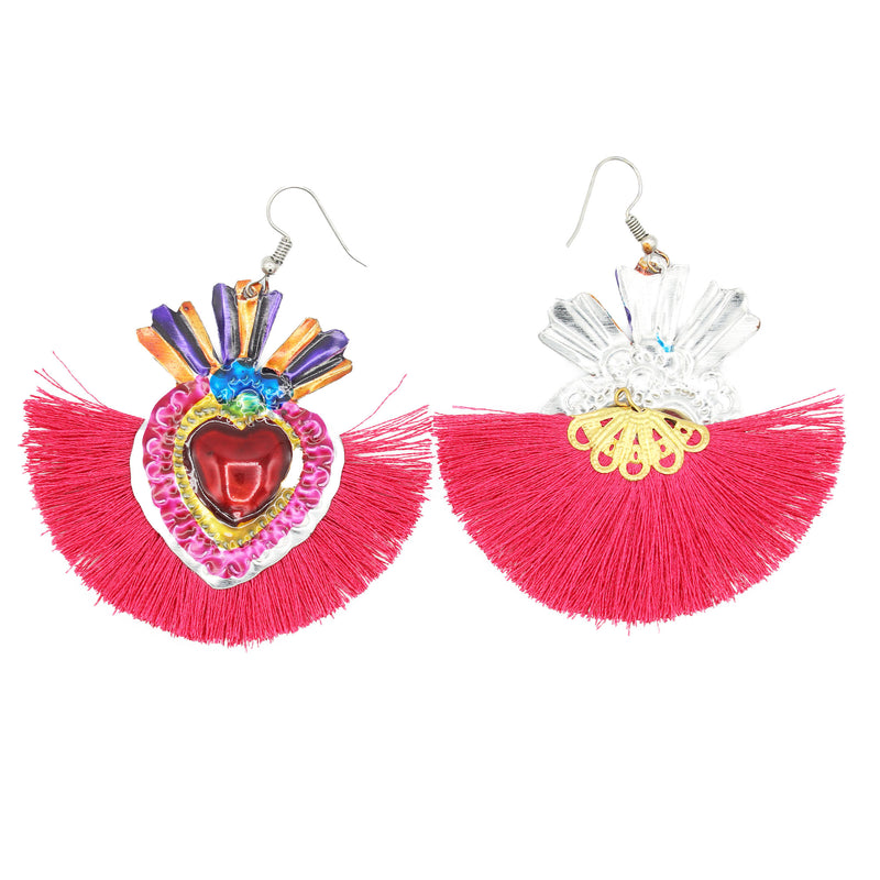 Mariposas Milagro with Tassel Mexican Statement Earrings