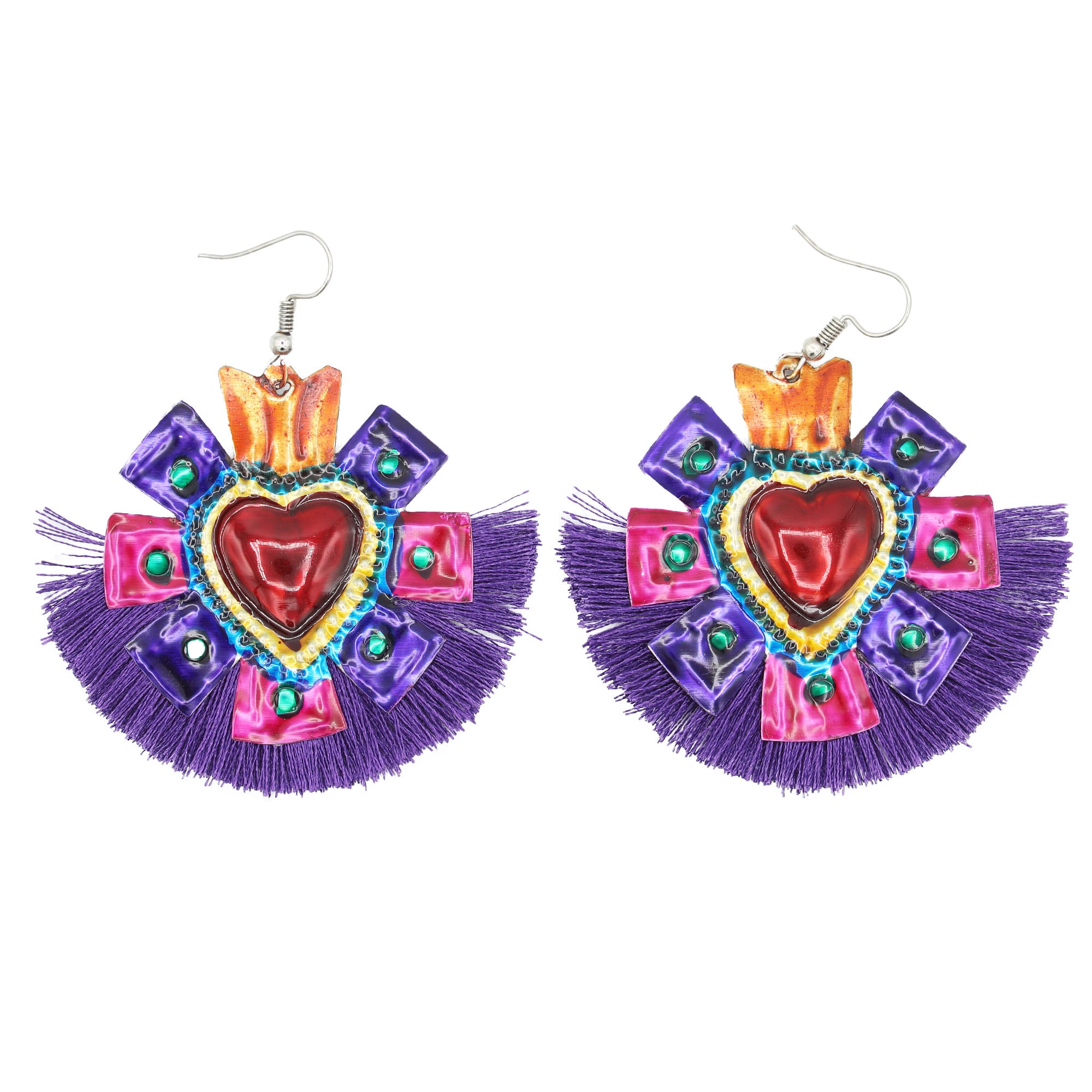 Mariposas Milagro with Tassel Mexican Statement Earrings