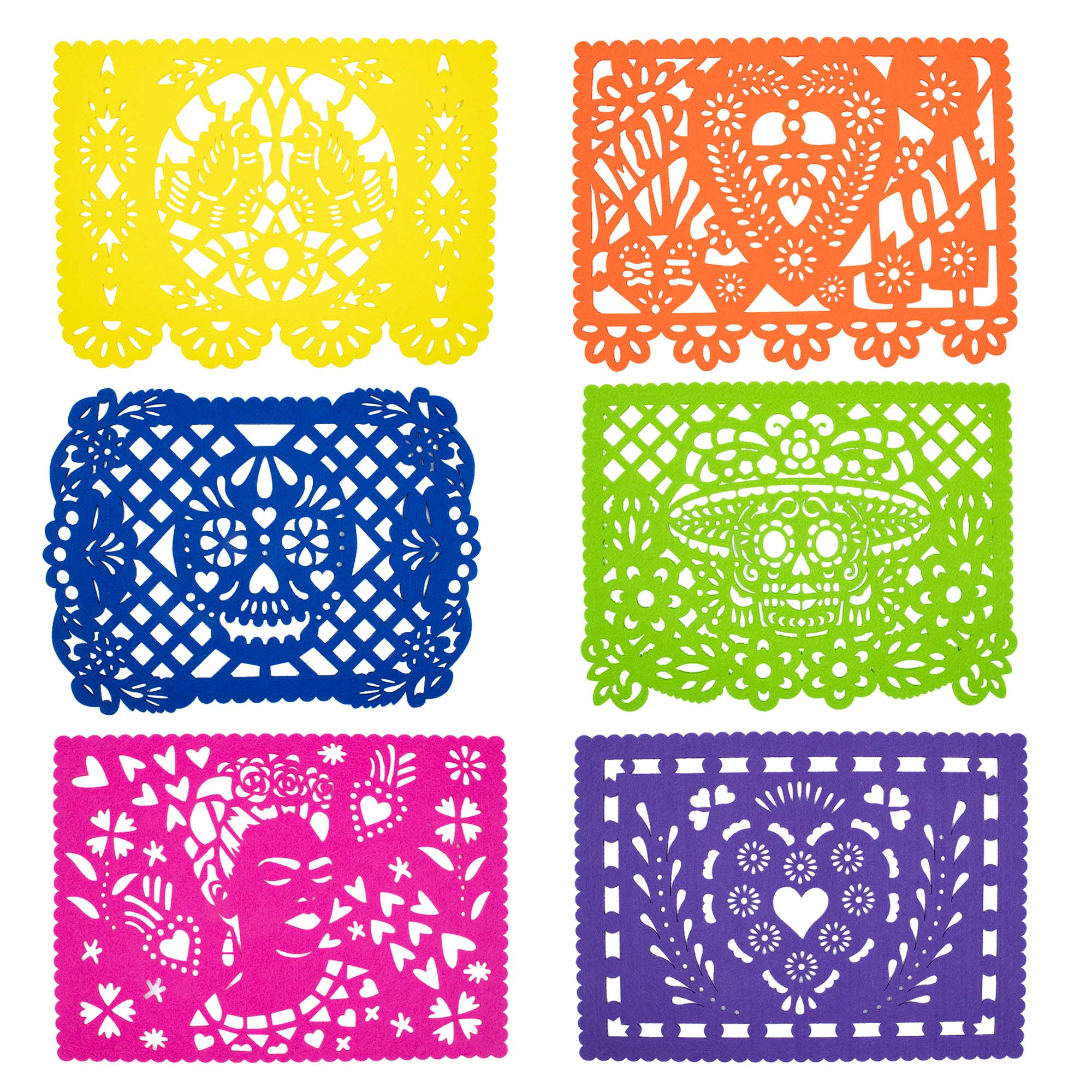 Felt "Papel Picado" Color Placemats (set of 6)