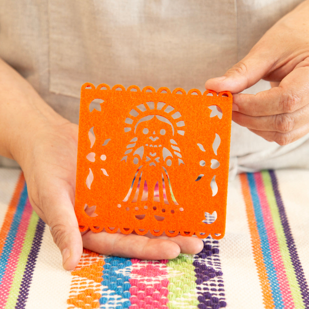 "Papel Picado" Felt Fiesta Coasters (Set of 6)