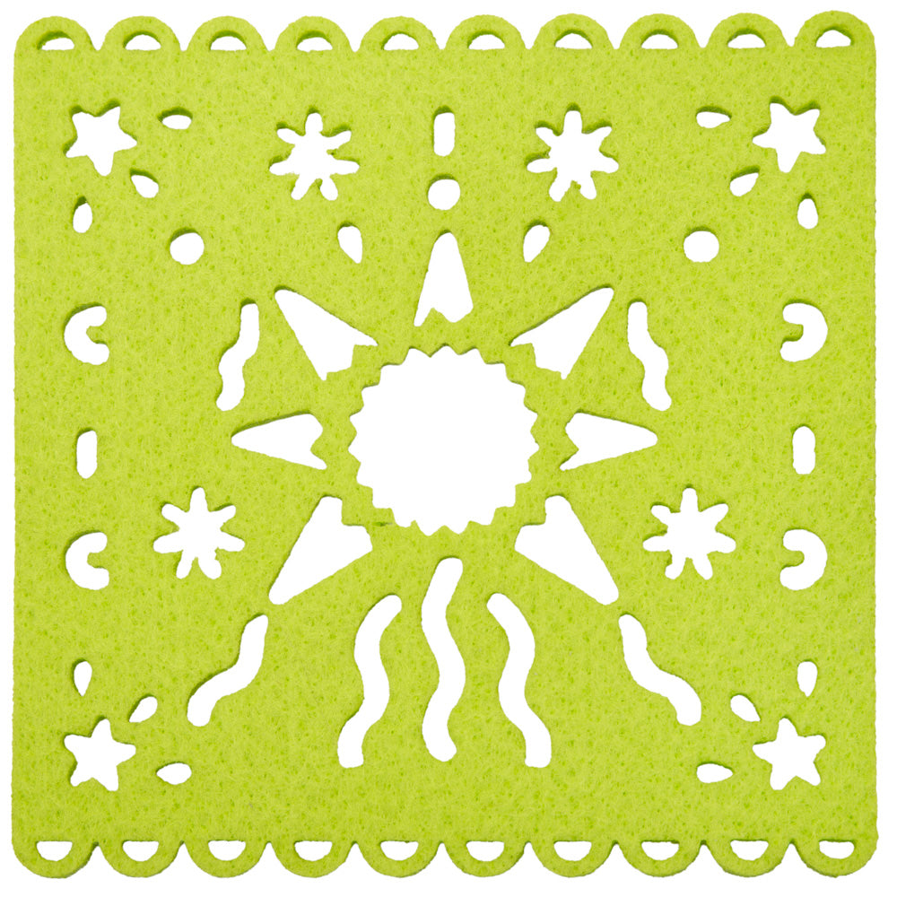"Papel Picado" Felt Fiesta Coasters (Set of 6)