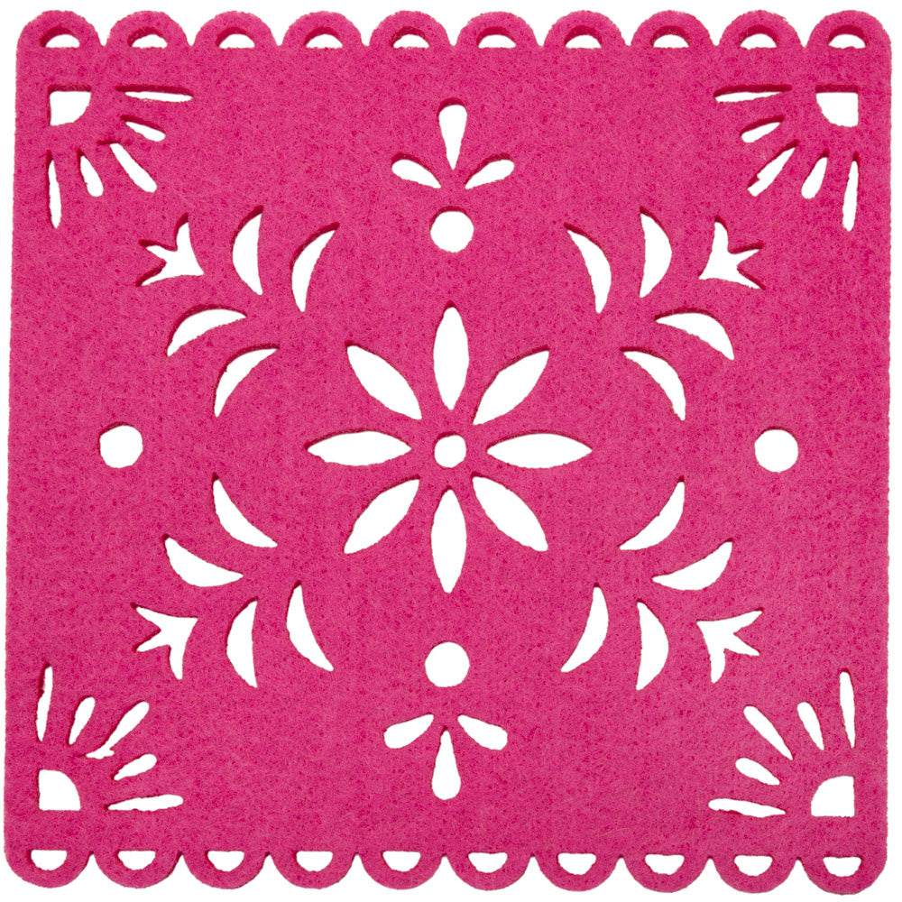 "Papel Picado" Felt Fiesta Coasters (Set of 6)