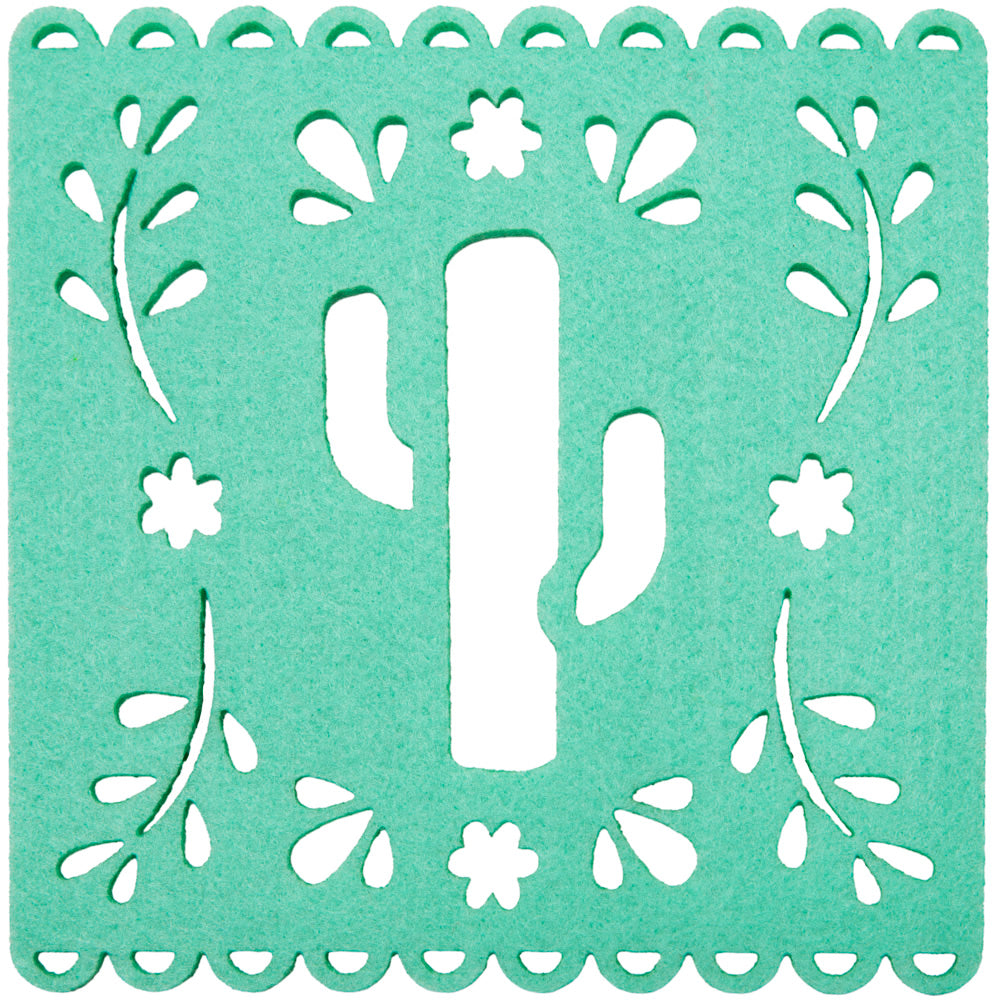 "Papel Picado" Felt Fiesta Coasters (Set of 6)
