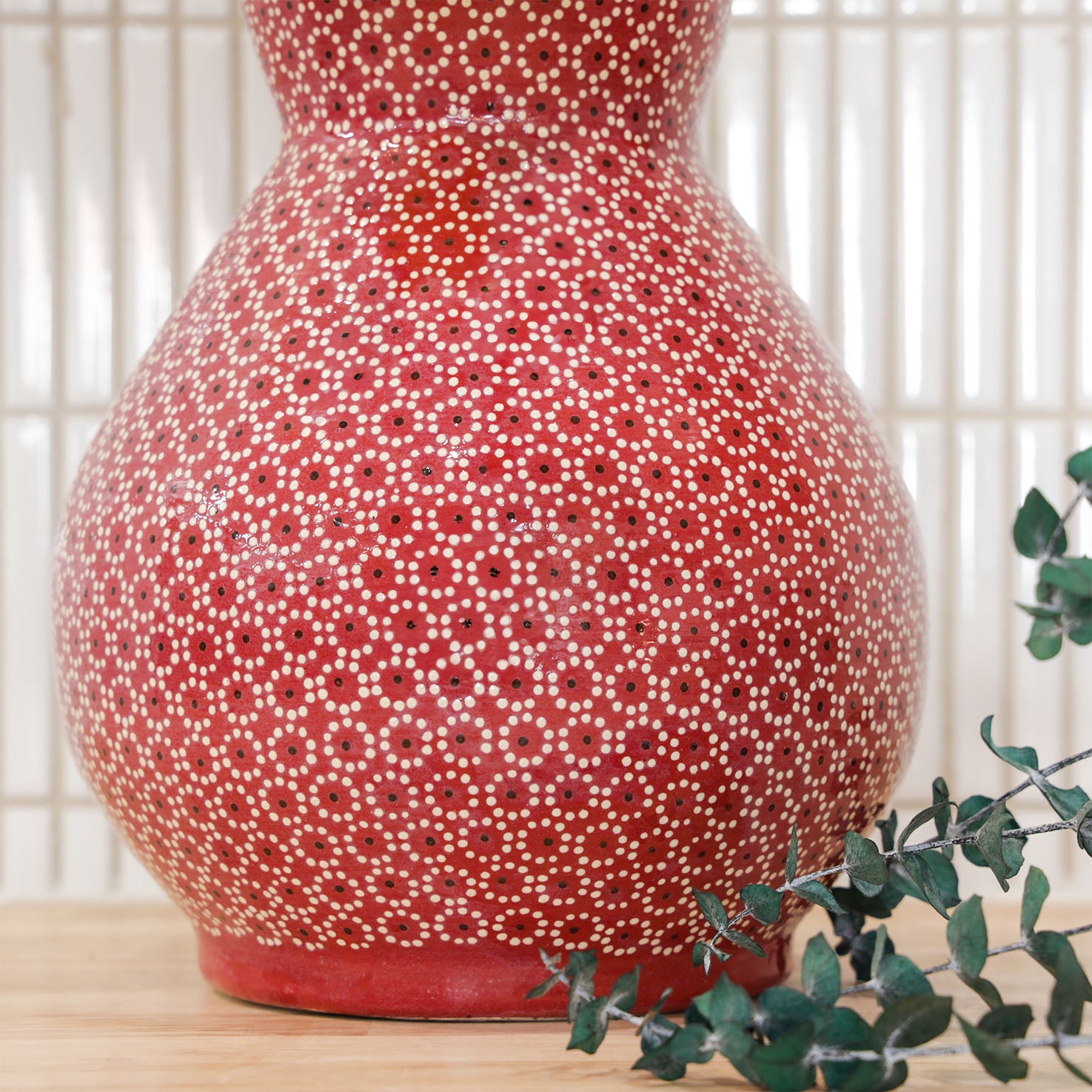 Capula Clay Round Vase with Neck