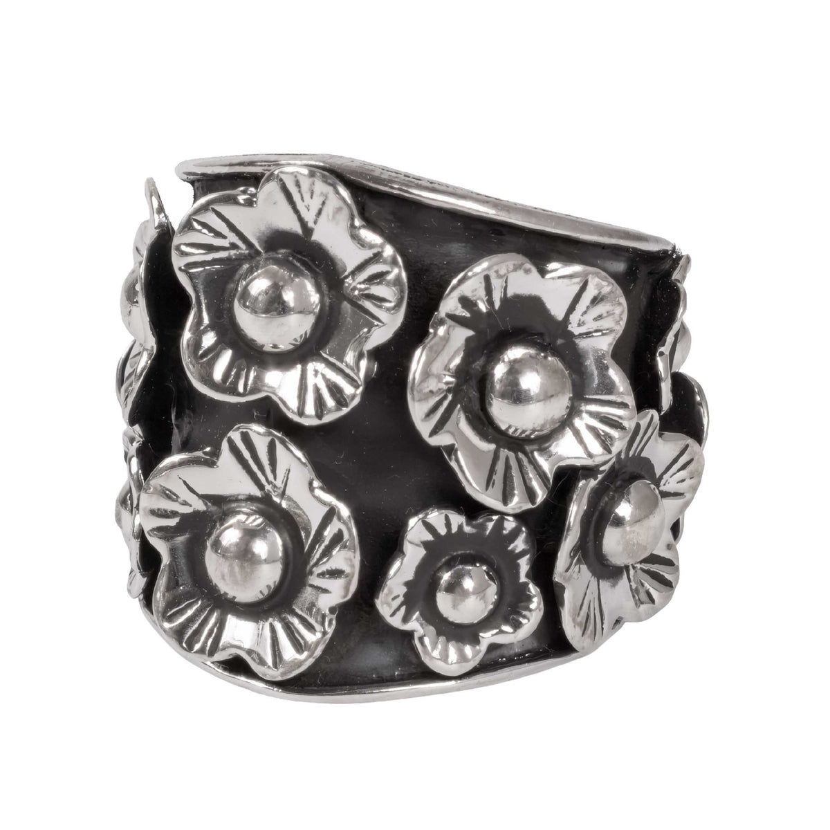 Sterling Silver Flower Garden Ring