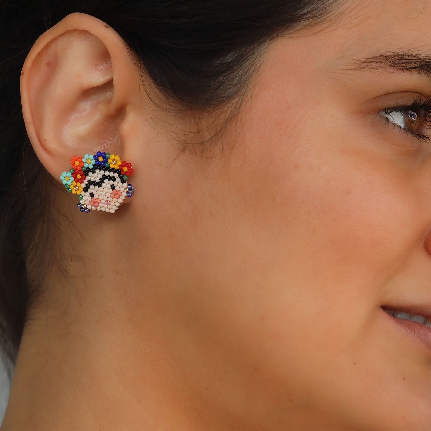 Wixárika Beaded Frida Earrings