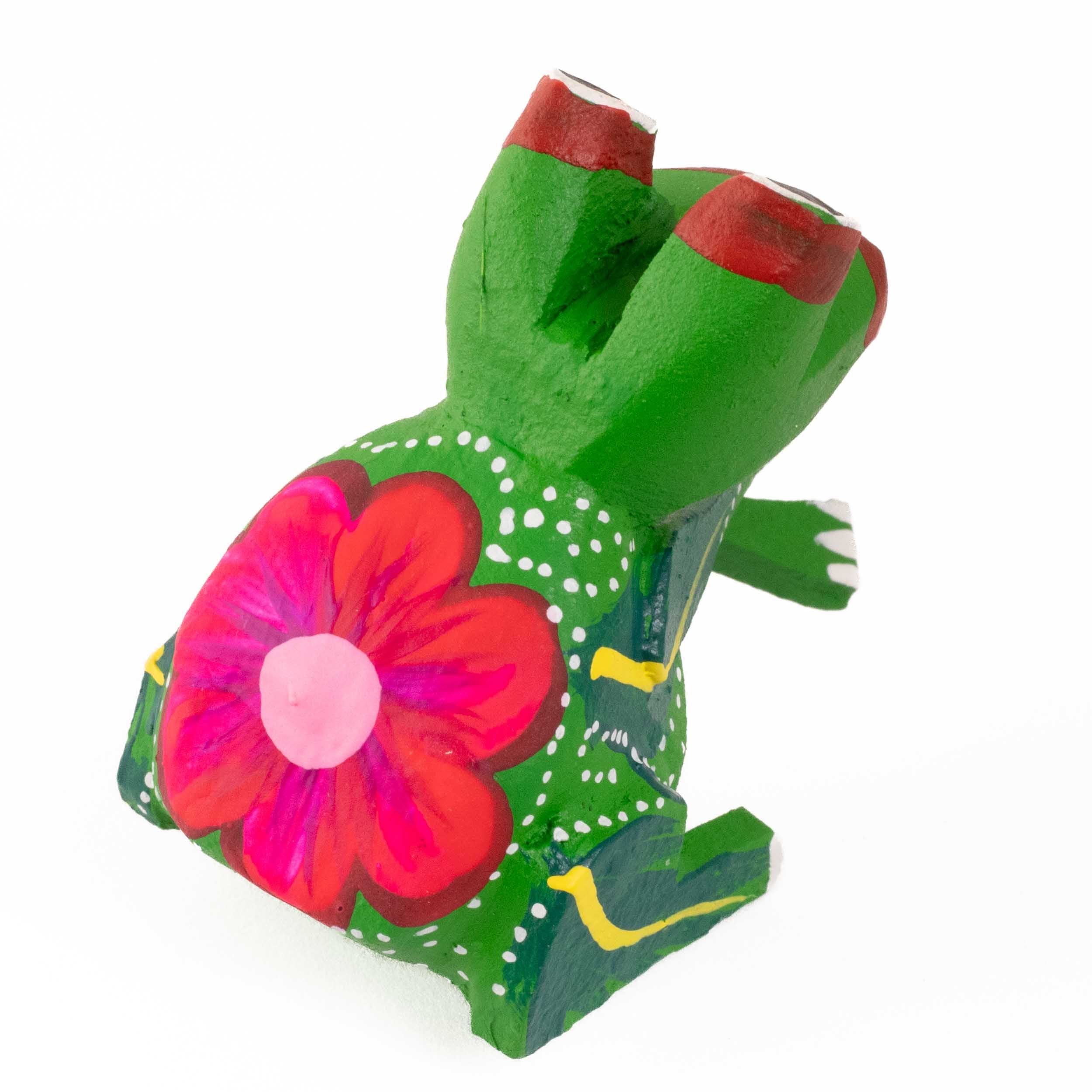 Hand Painted Frog Wooden Figurine Alebrije