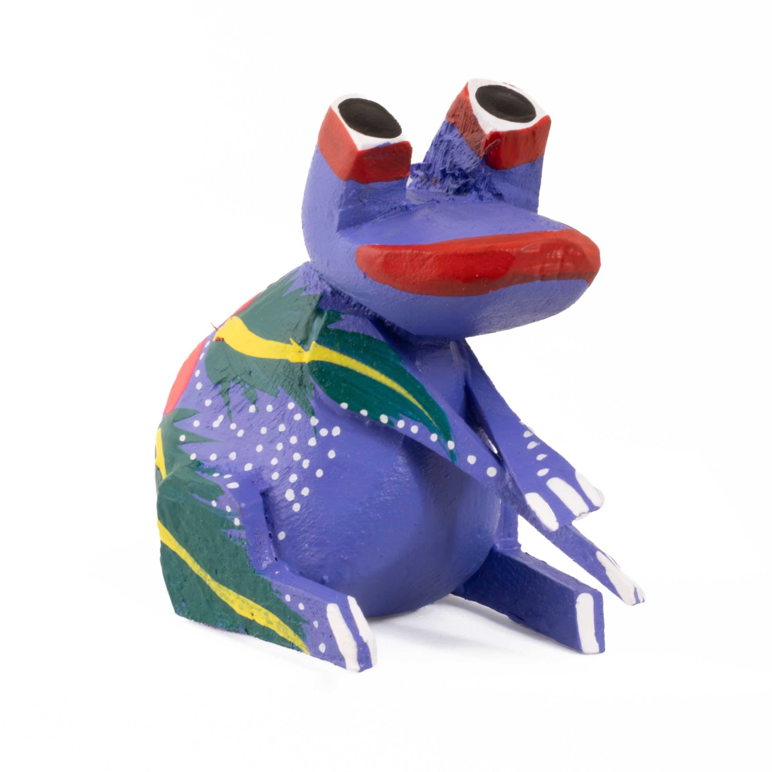 Hand Painted Frog Wooden Figurine Alebrije