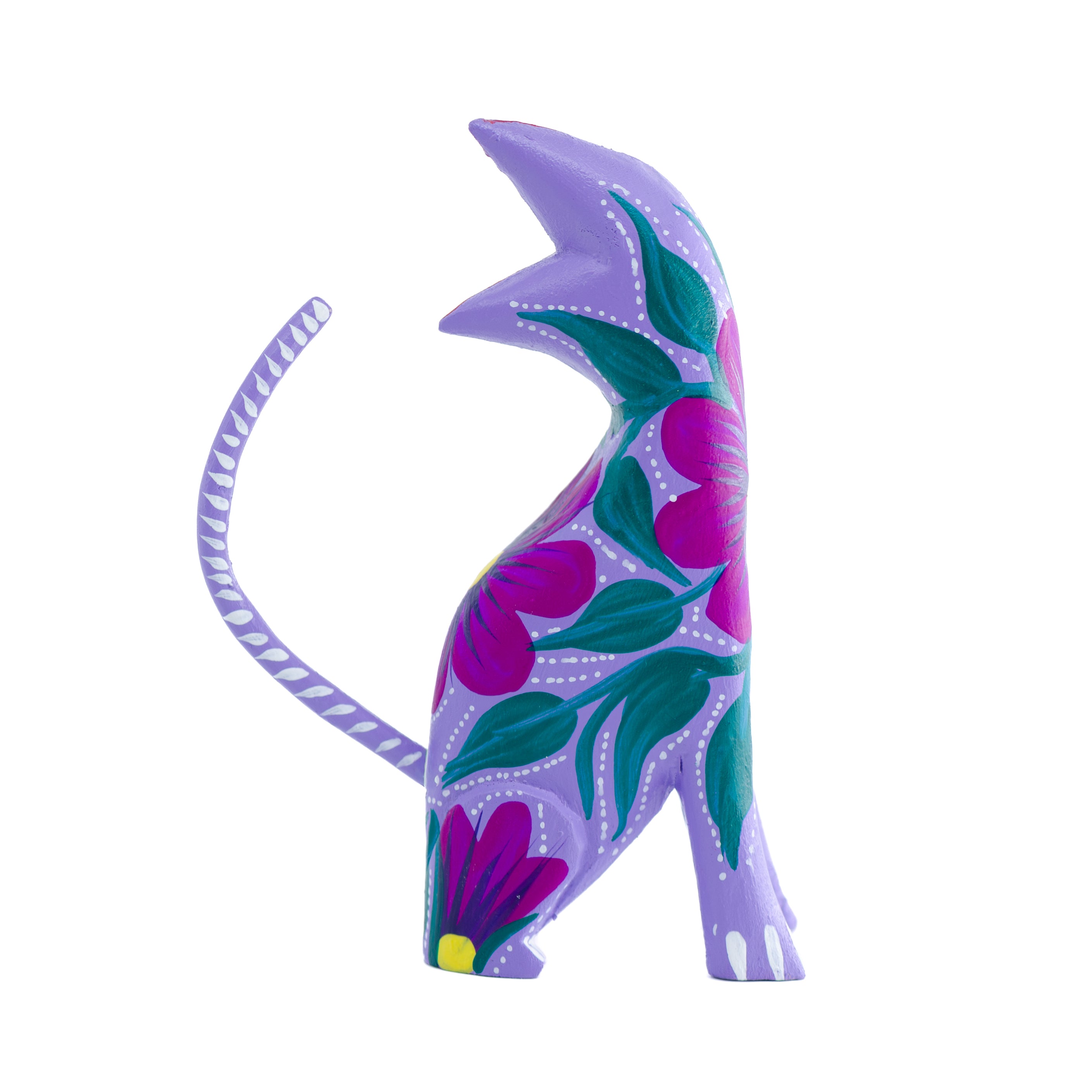 Hand Painted Neck Side Bend Cat | Lolo Mexican Mercadito