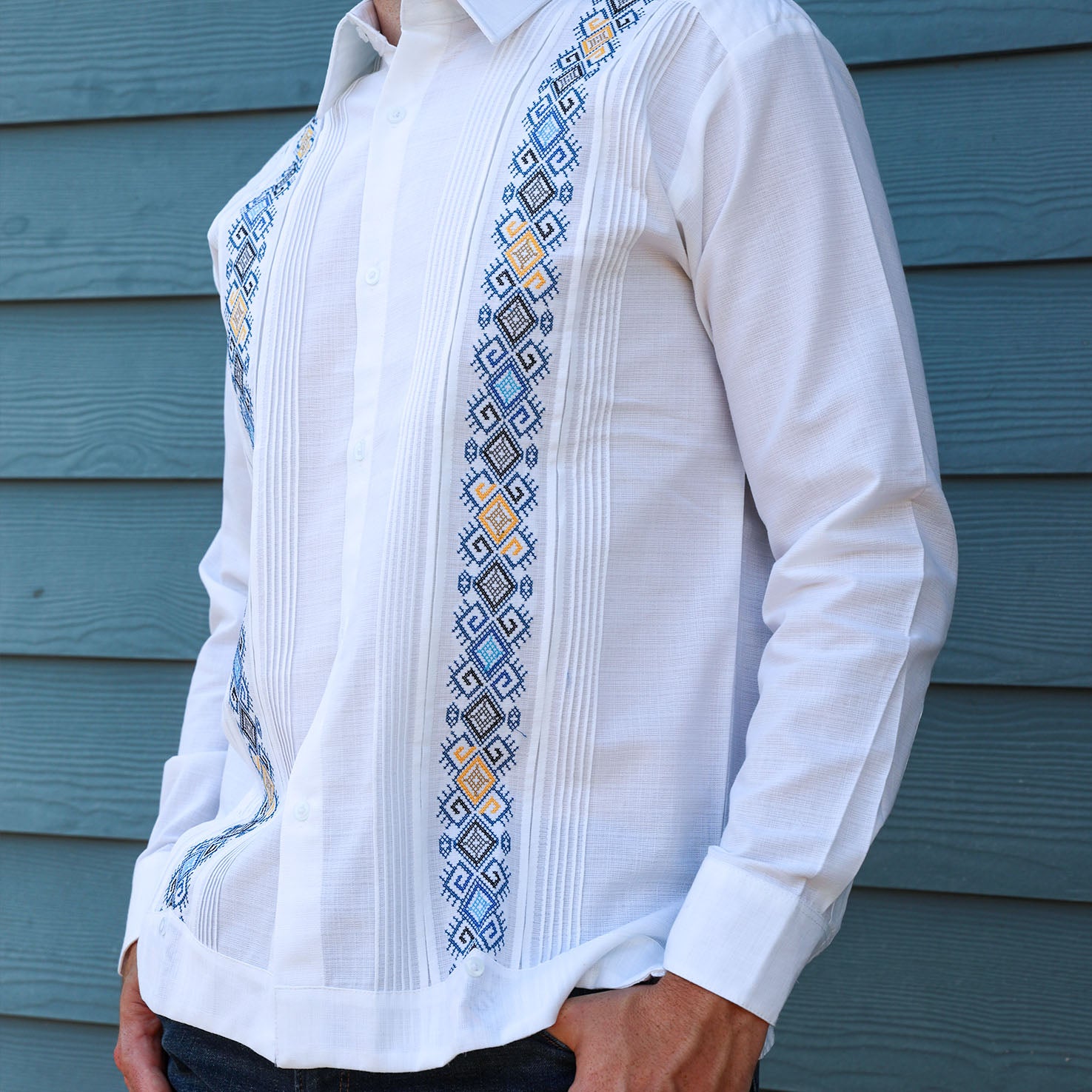 Long Embroidered Button up Dress Long Embroidered Button up Dress