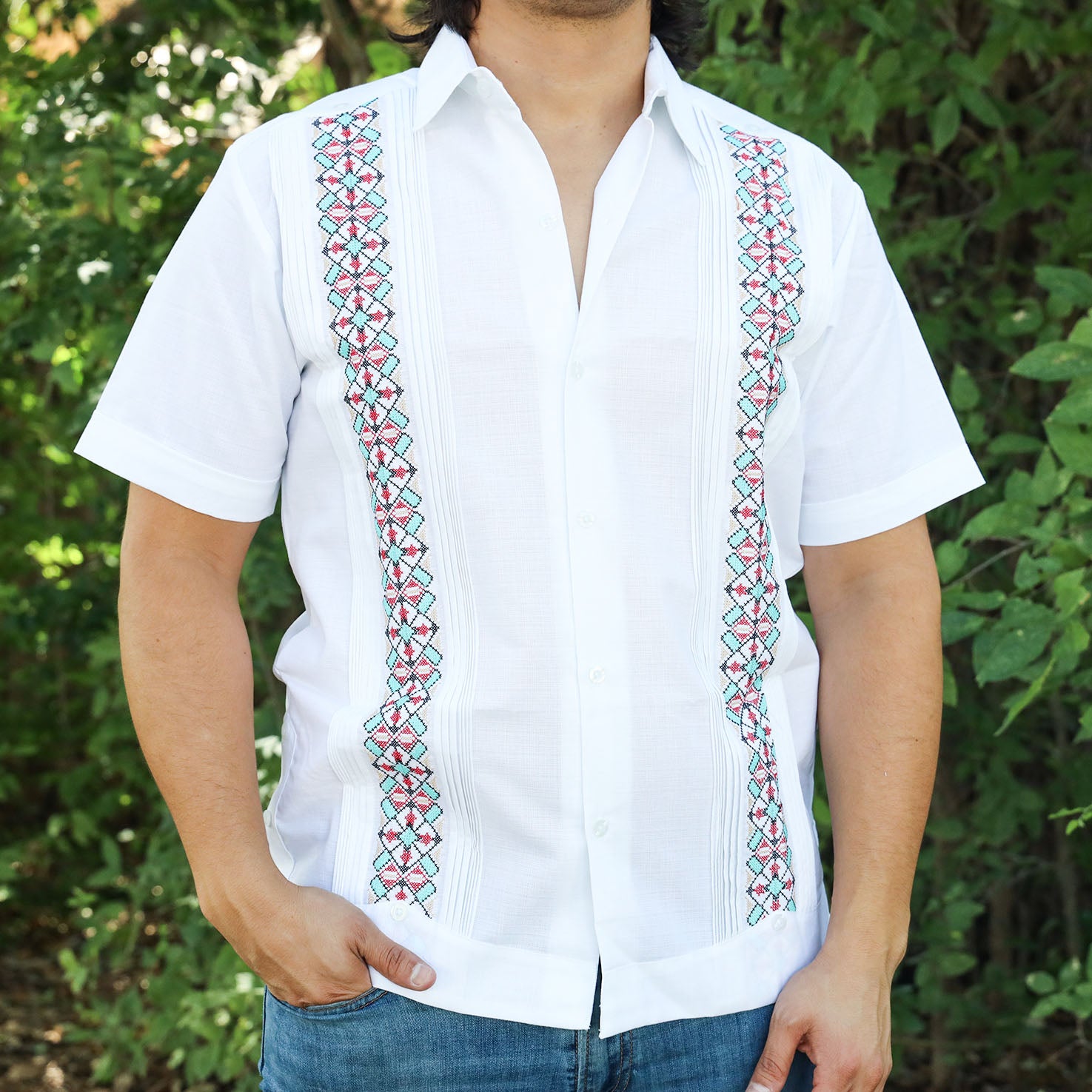 Alegría Embroidered Guayabera