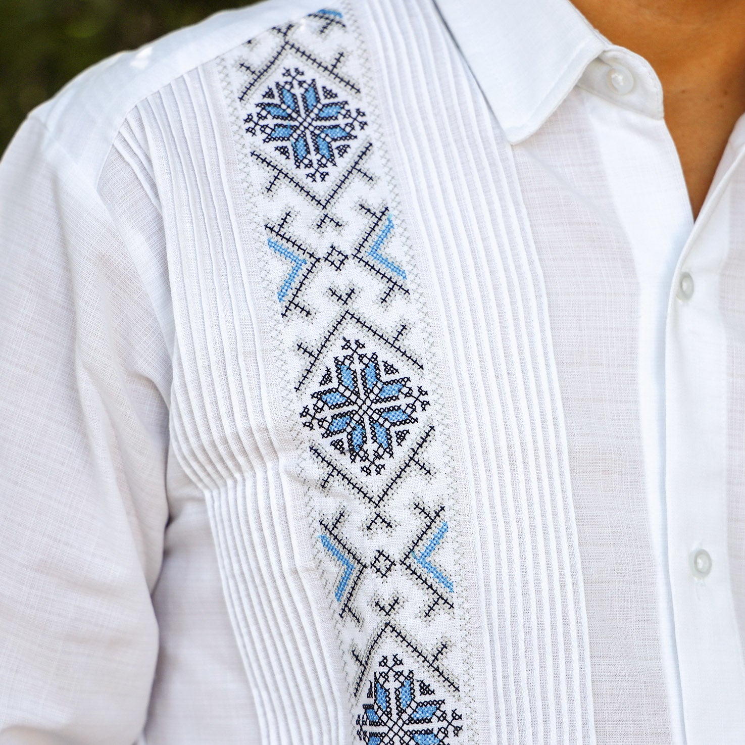 Cenote Embroidered Guayabera