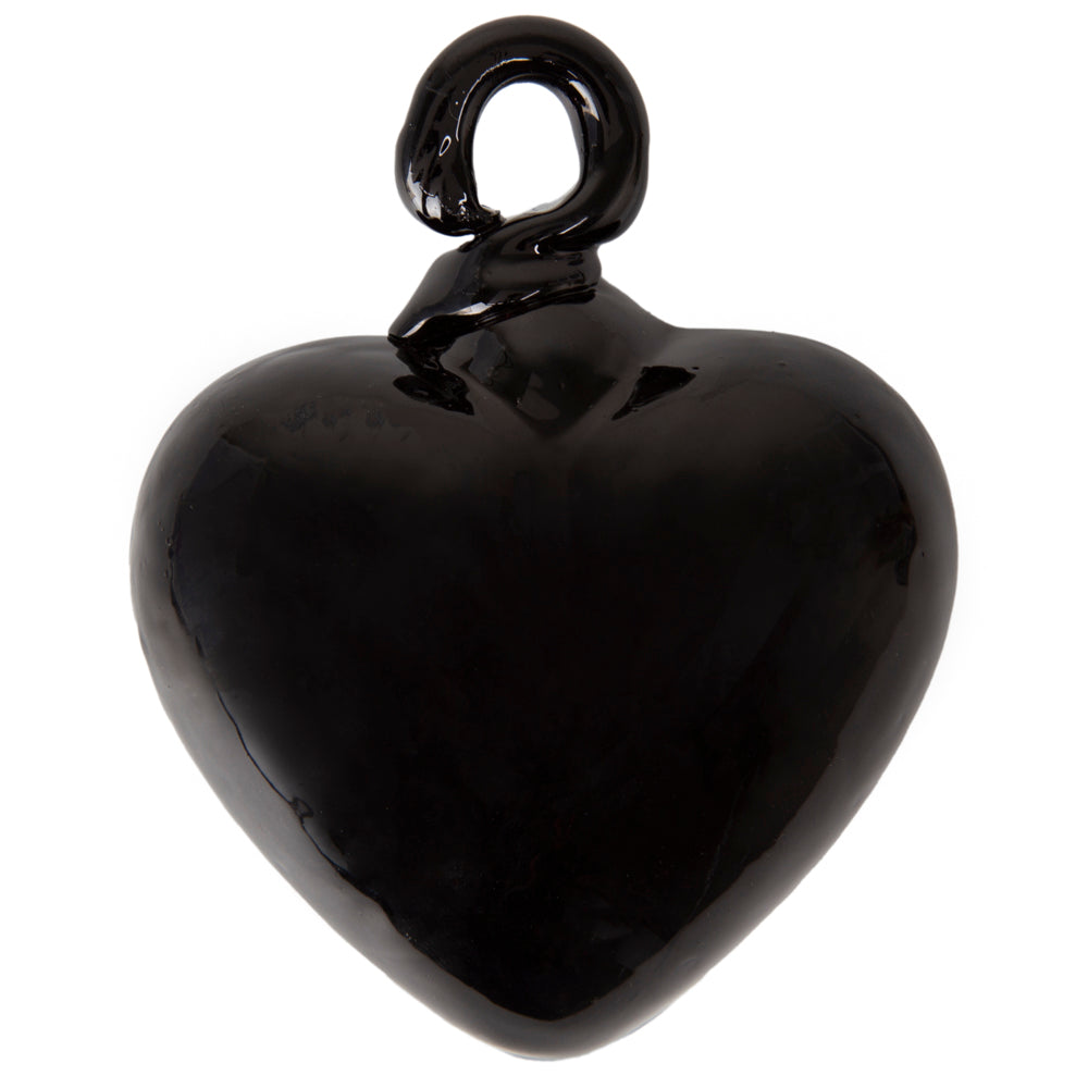Tonalá Solid Blown Glass Hanging Heart Ornament