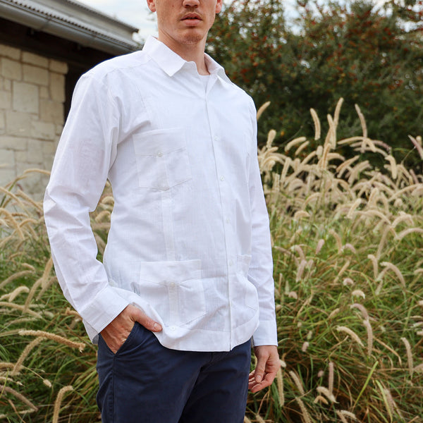 True Cubana Long Sleeve Guayabera Lolo Mexican Mercadito