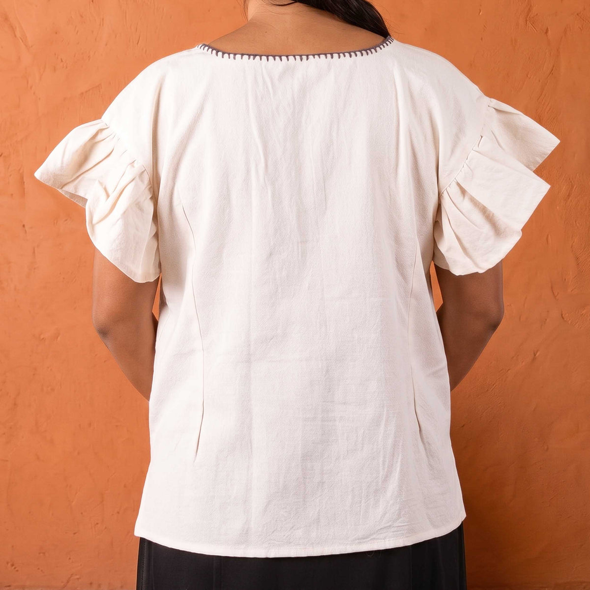 Chilac Embroidered Ajolote Mexican Blouse