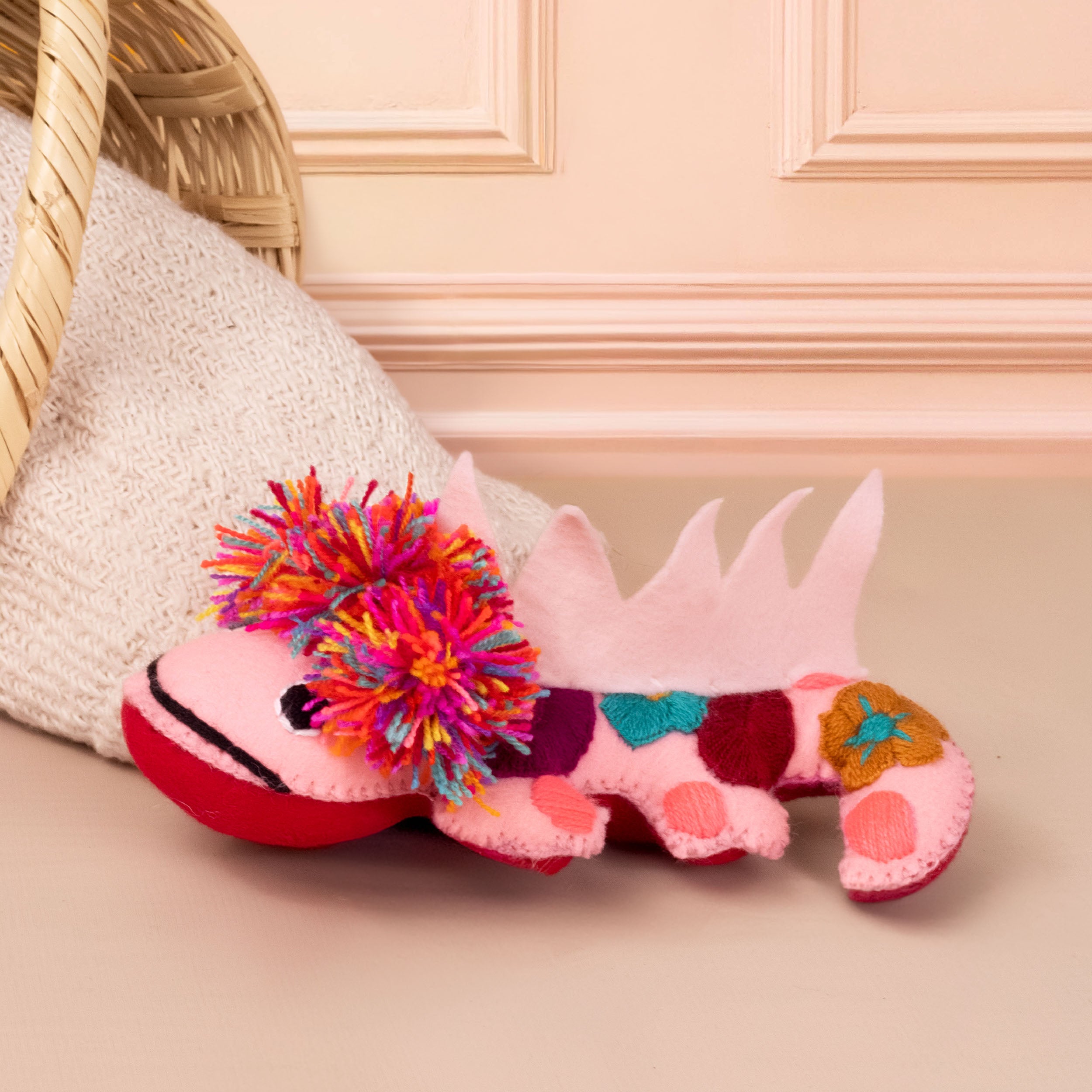 Axolotl Hand-Embroidered Stuffed Animal