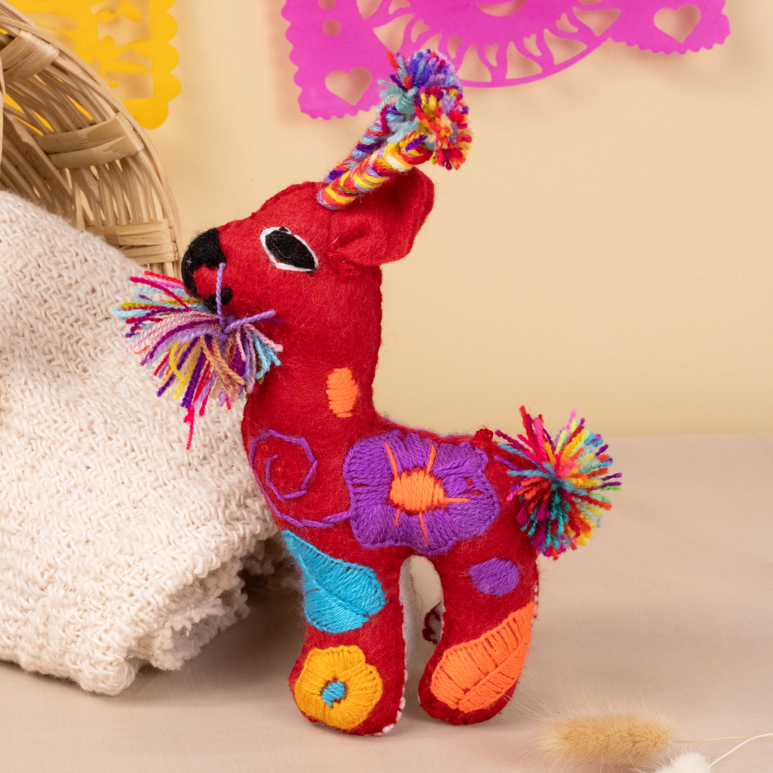 Deer Hand-Embroidered Stuffed Animal