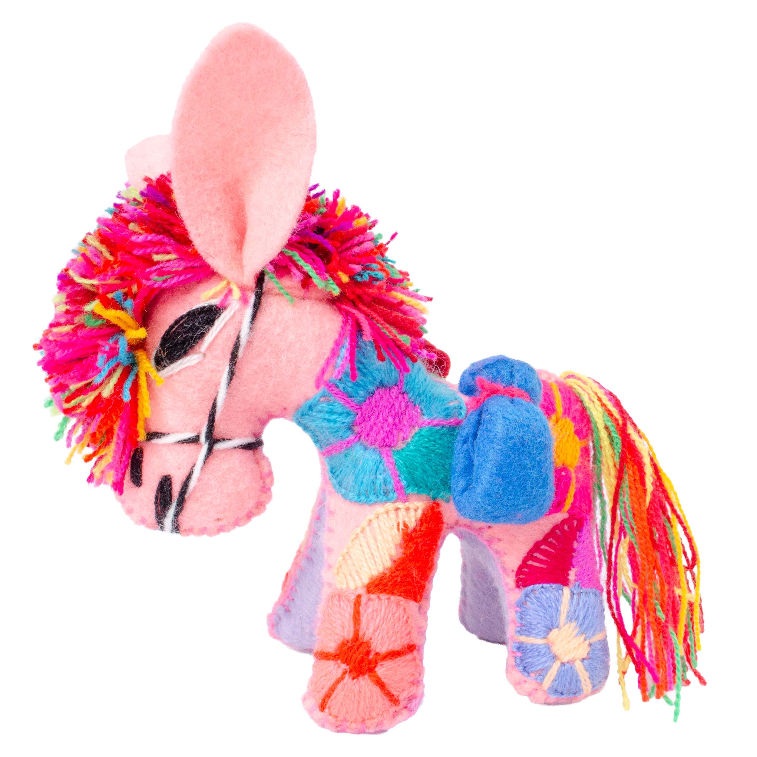 Donkey Hand-Embroidered Stuffed Animal