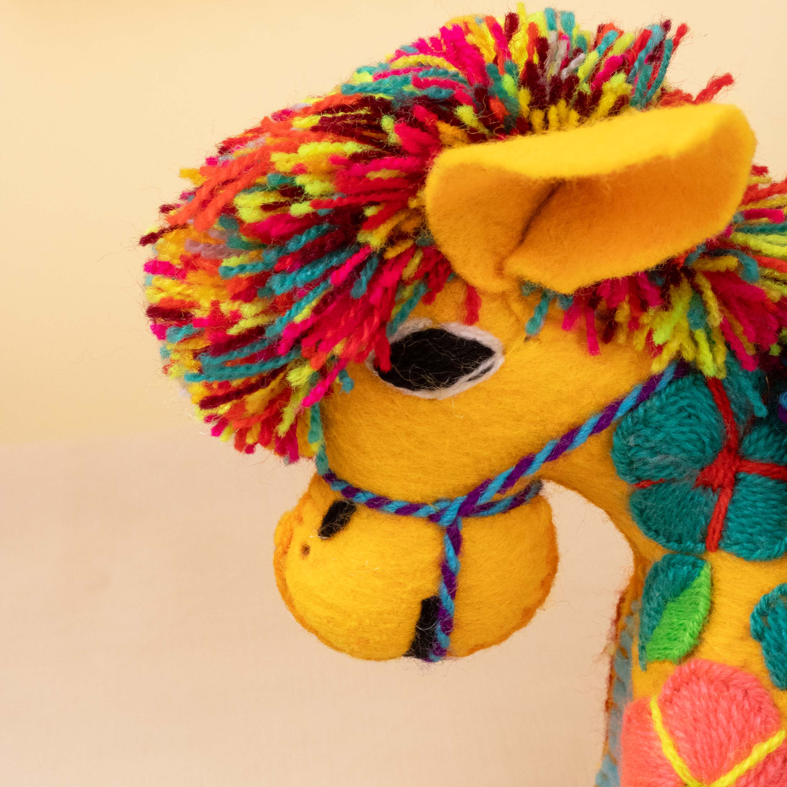 Donkey Hand-Embroidered Stuffed Animal