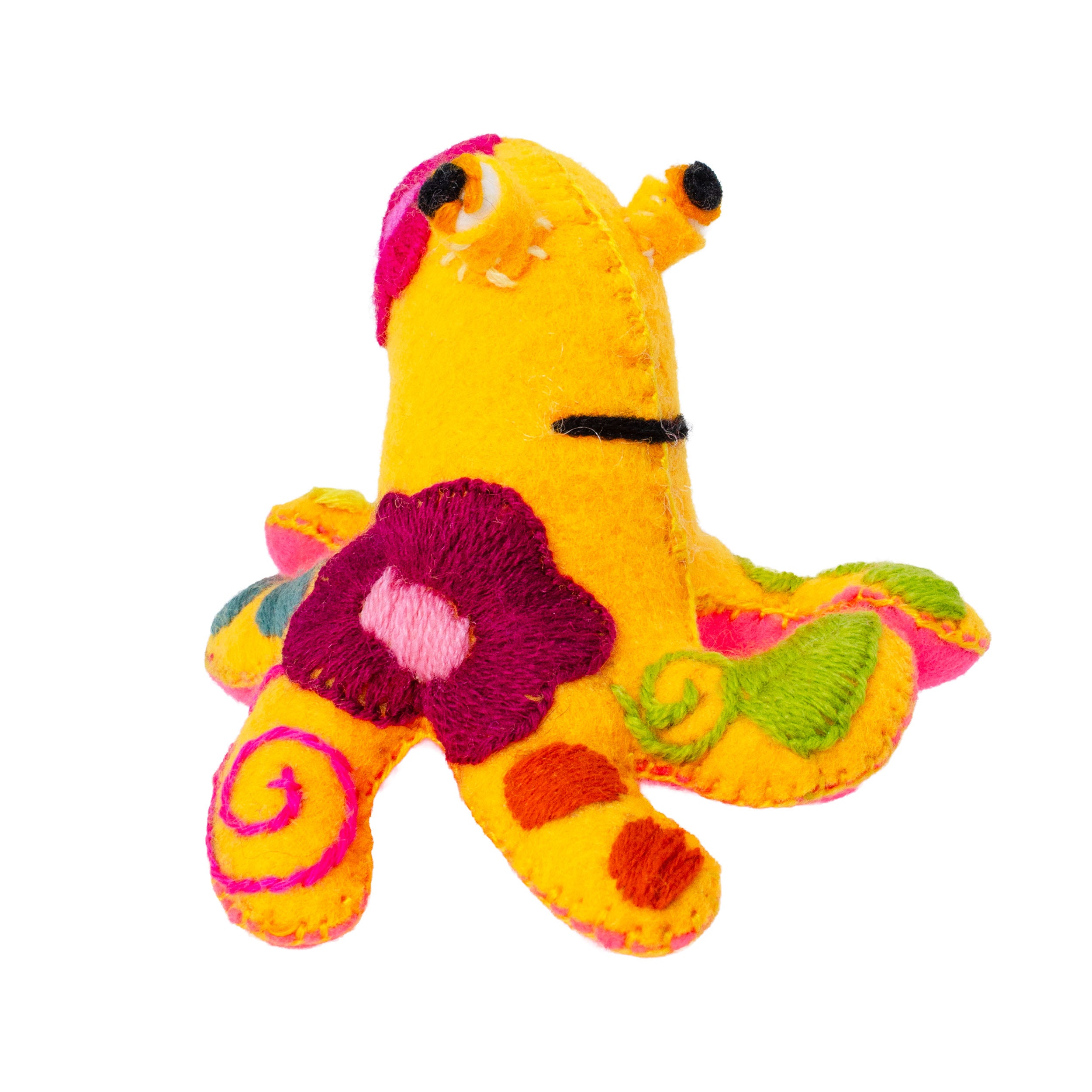 Octopus Hand-Embroidered Stuffed Animal