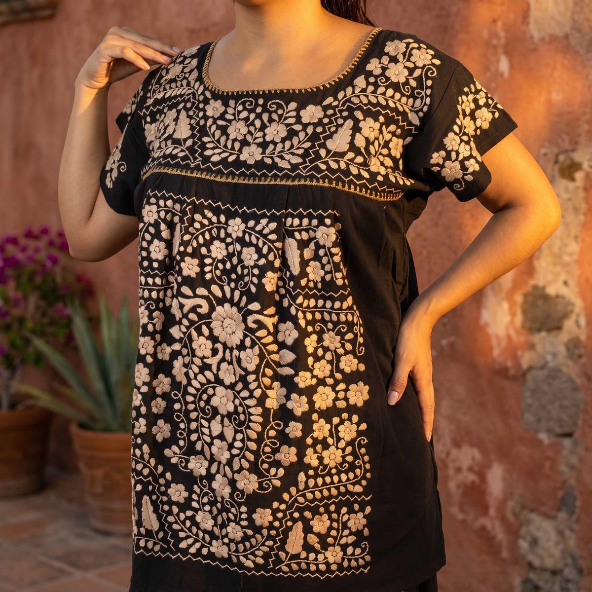 Chilac Embroidered Mexican Blouse