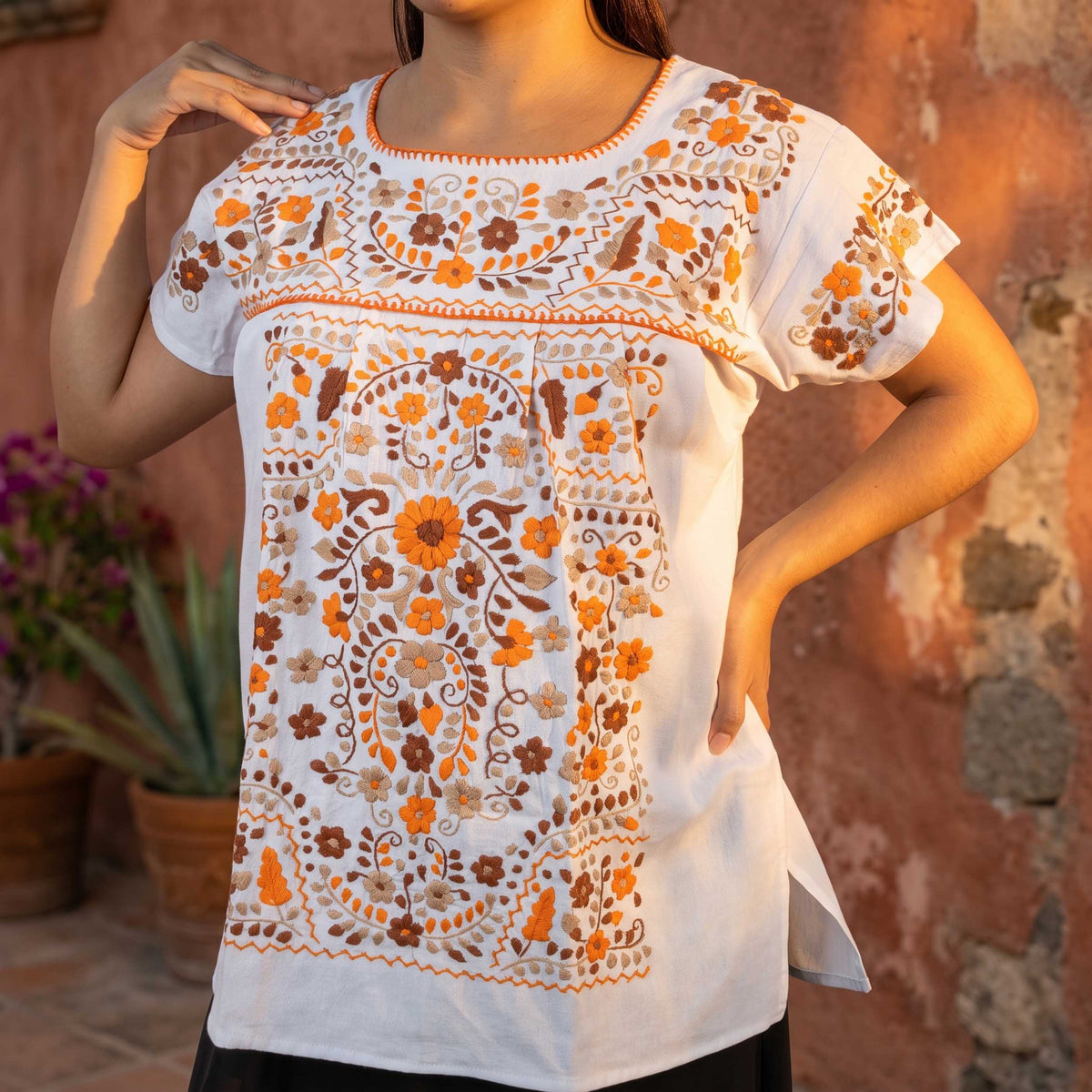 Chilac Embroidered Mexican Blouse
