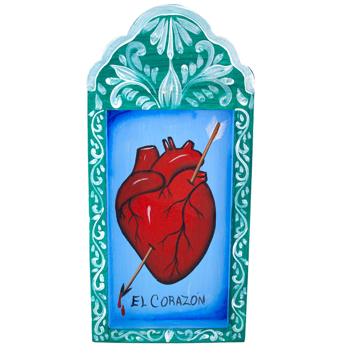 Hearts Hand-Painted Wooden Nicho Frames