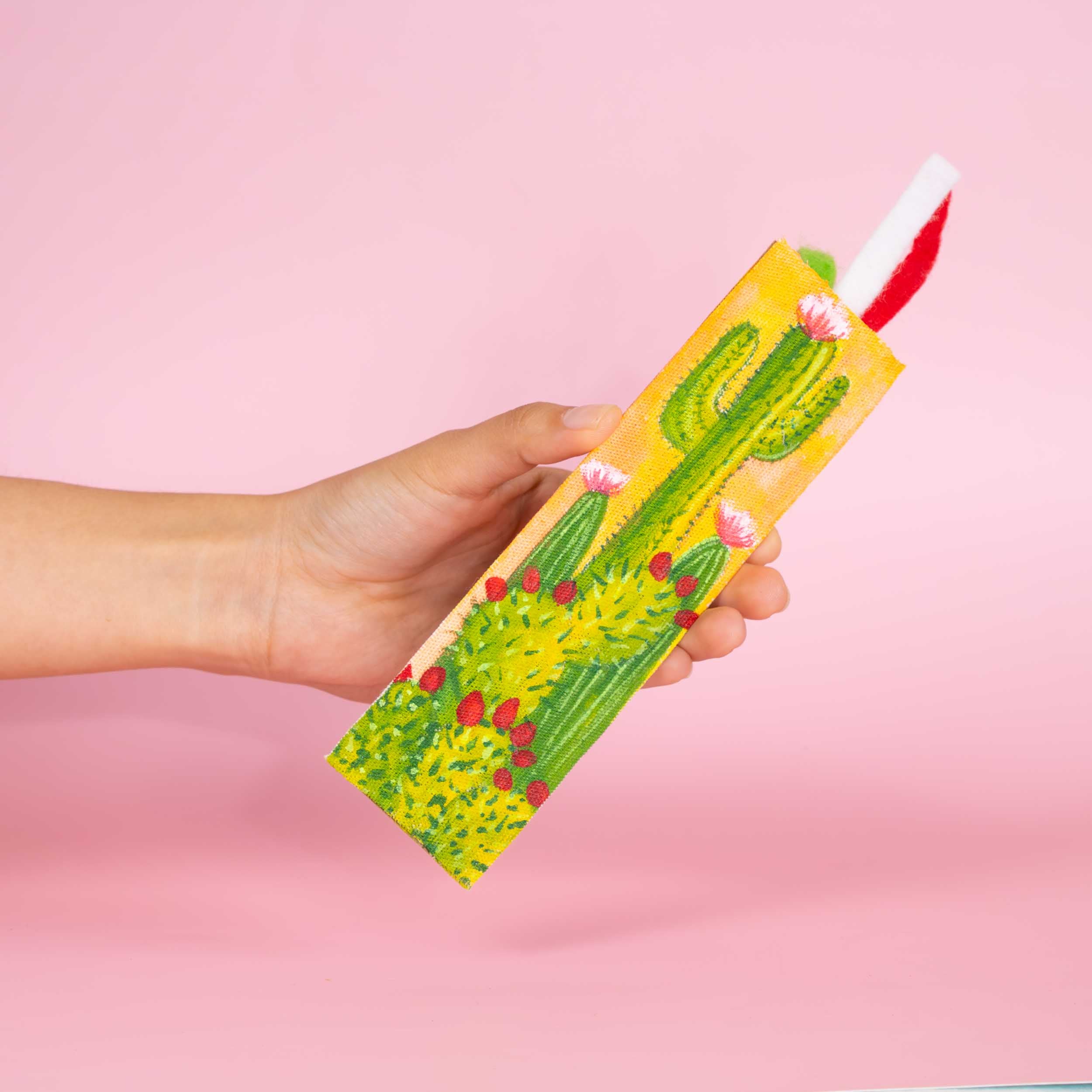 Hand-Painted Nopales Bookmark